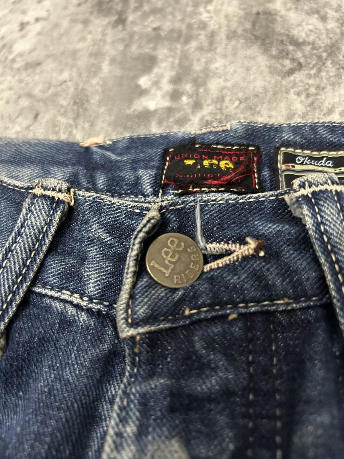 Lee Vintage Lee Riders X Okuda Japan Mud Wash Selvedge Jeans Size US 32 / EU 48 - 10 Thumbnail