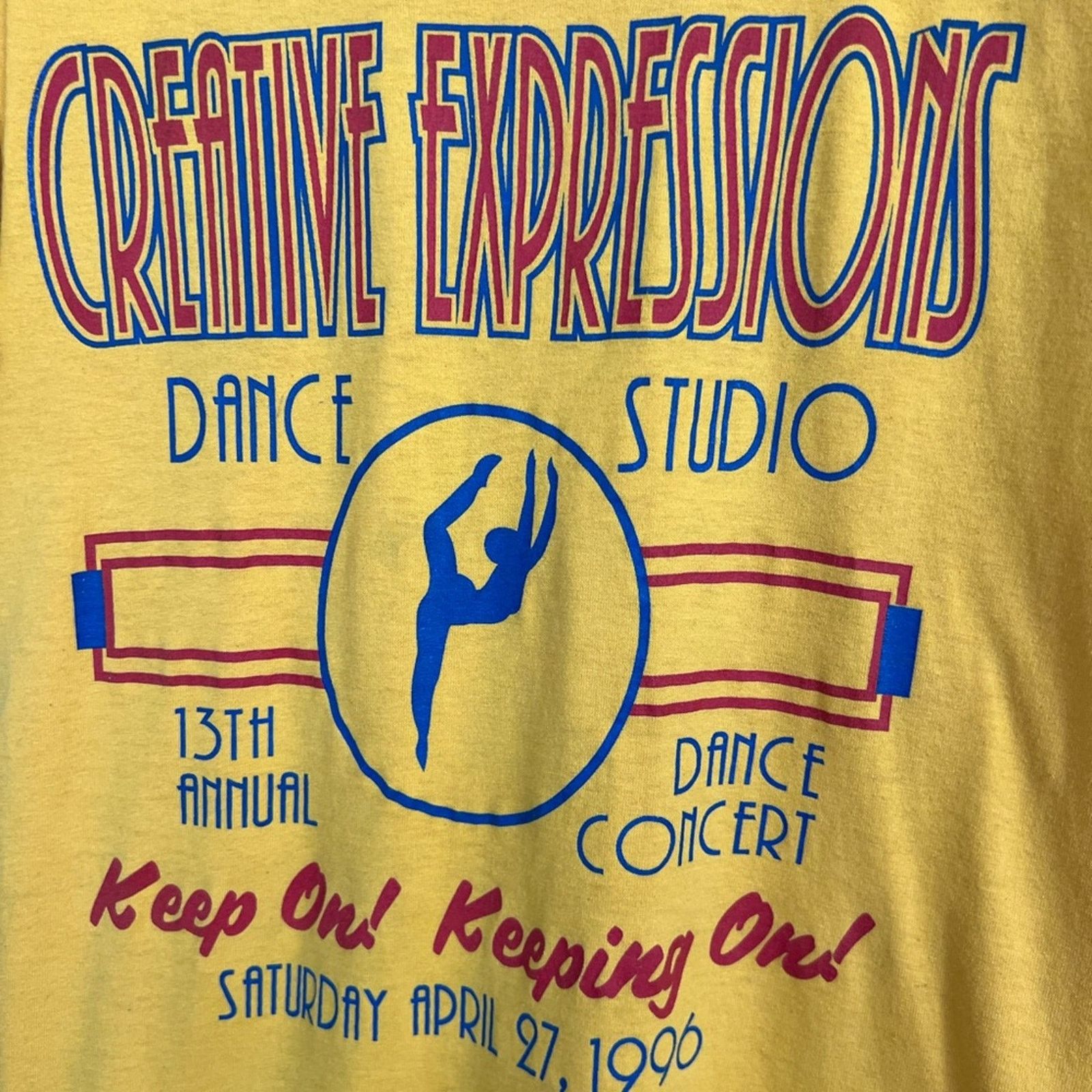 Fruit Of The Loom Vintage Single Stitch 90s 1996 Dance Studio Shirt Small RARE Size S / US 4 / IT 40 - 3 Thumbnail