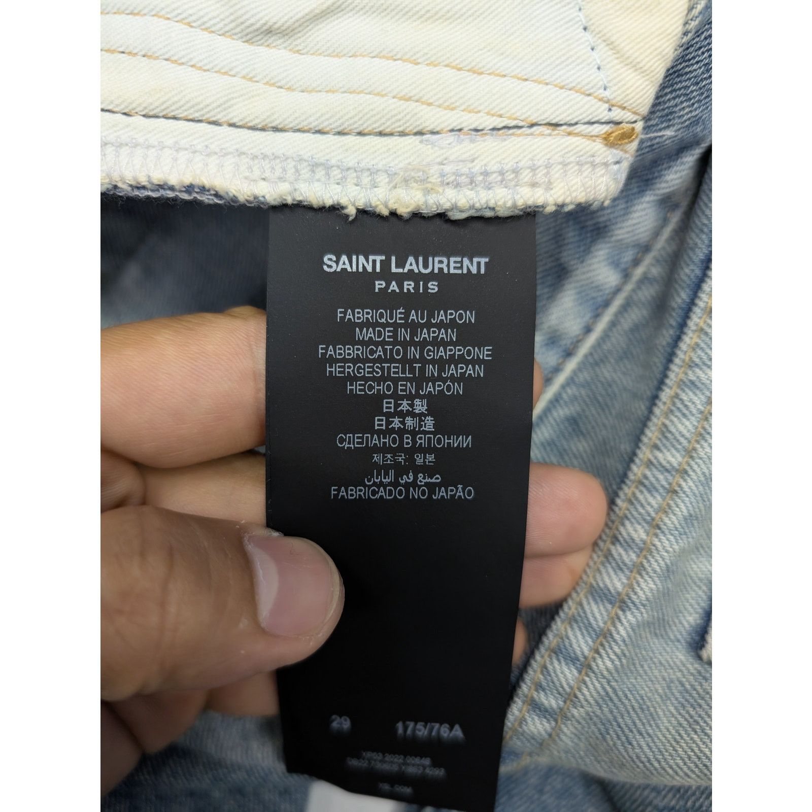 Saint Laurent Paris o1rshd1 70's Pants OGKD77 Jean in Medium Blue Size US 29 - 16 Thumbnail