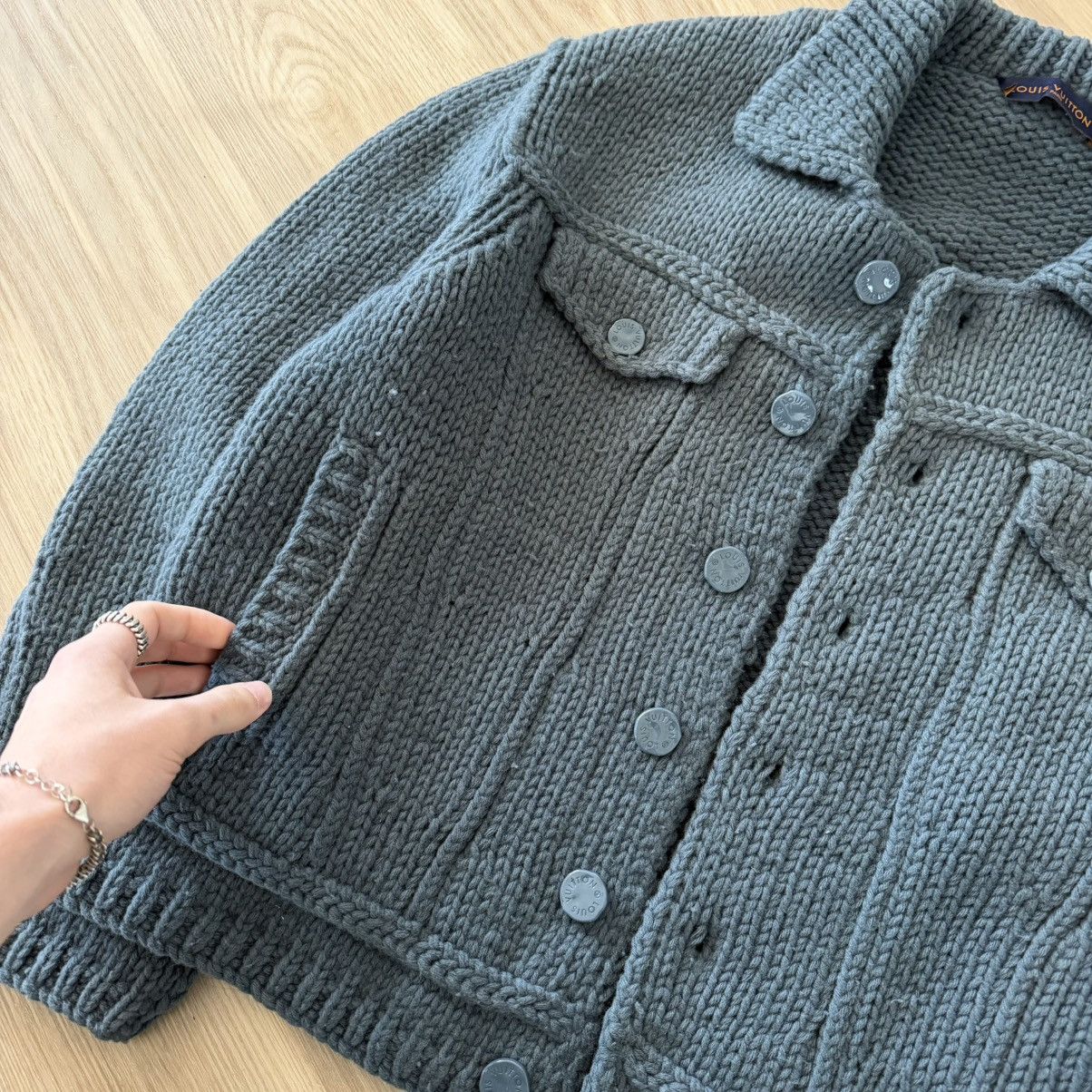Louis Vuitton Louis Vuitton Virgil Knitted Trucker Jacket SS21 Size US XL / EU 56 / 4 - 2 Thumbnail