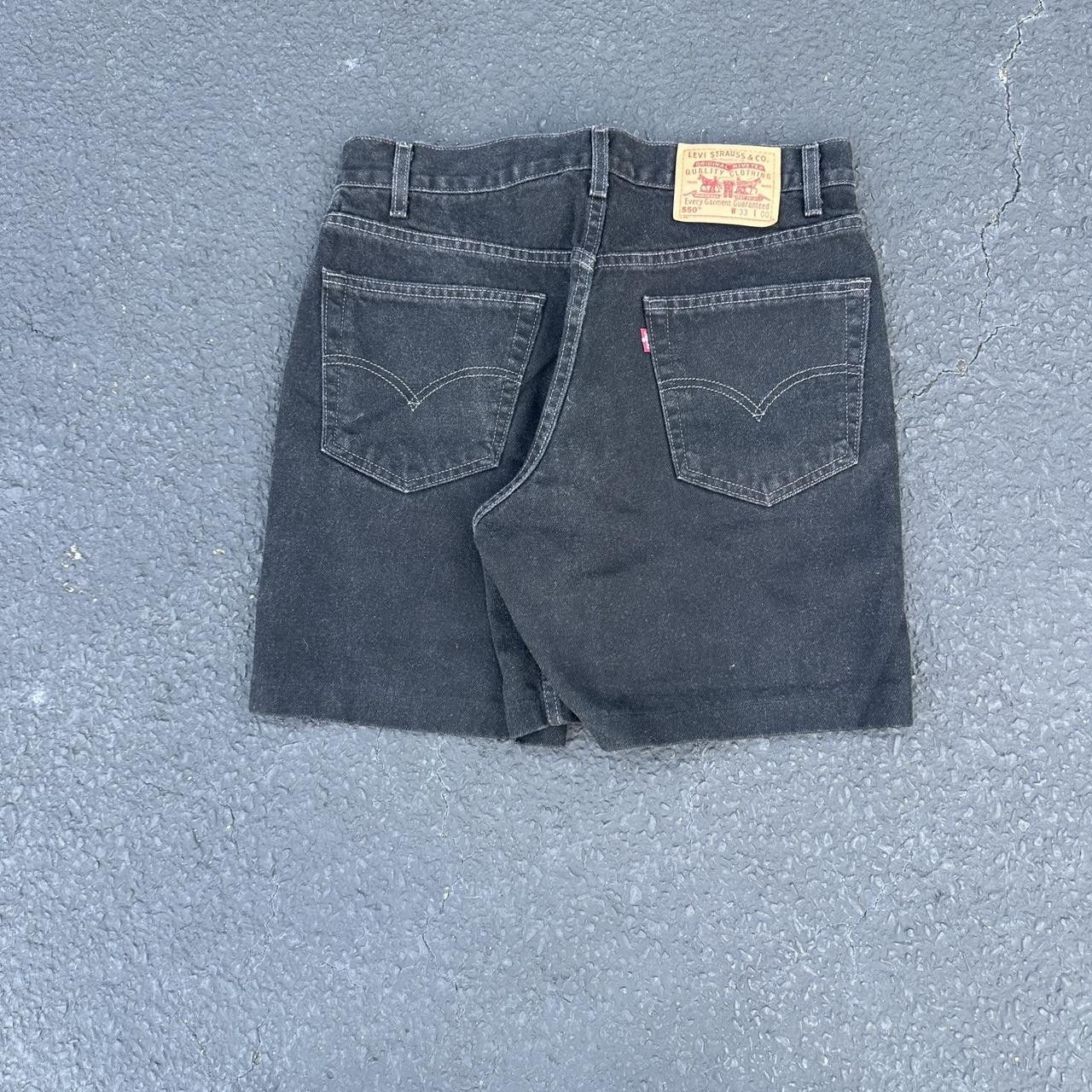 Levi's × Vintage Levi’s 550 Black Denim Baggy Jorts (33x00) Size US 32 / EU 48 - 3 Thumbnail