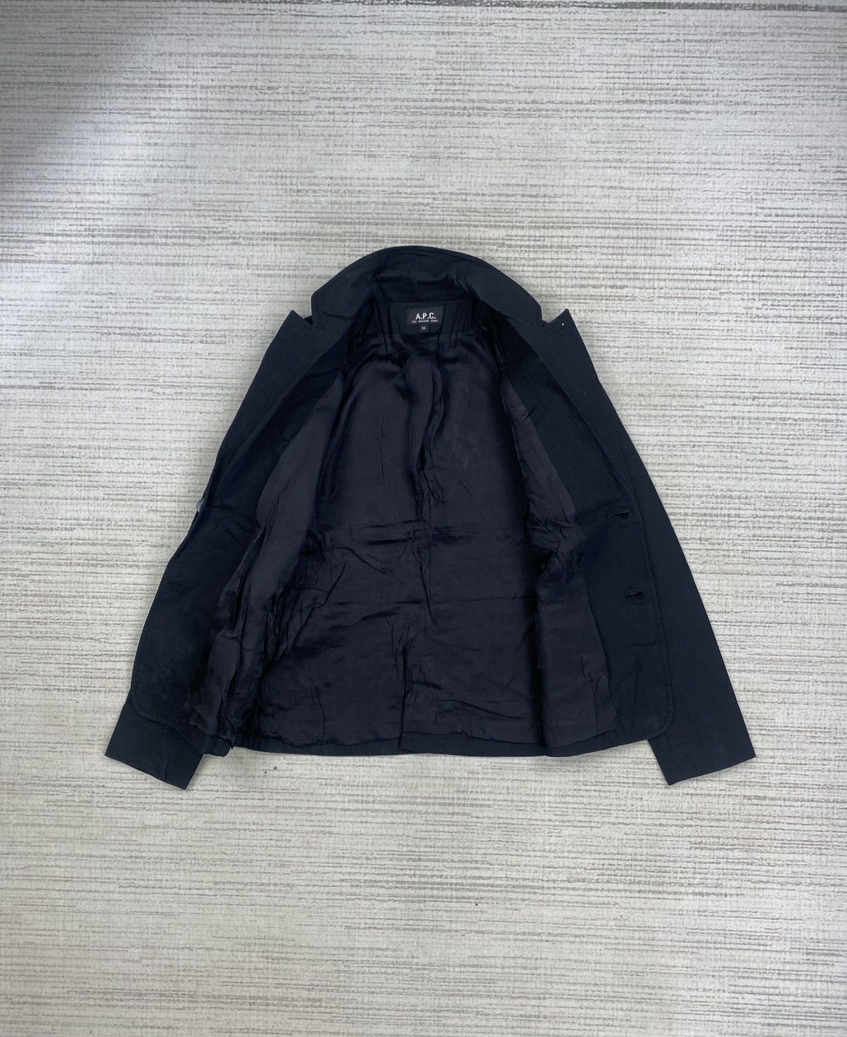 A.P.C. Vintage A.P.C Full Black Cotton Blazer Coat Jacket Size US S / EU 44-46 / 1 - 6 Thumbnail