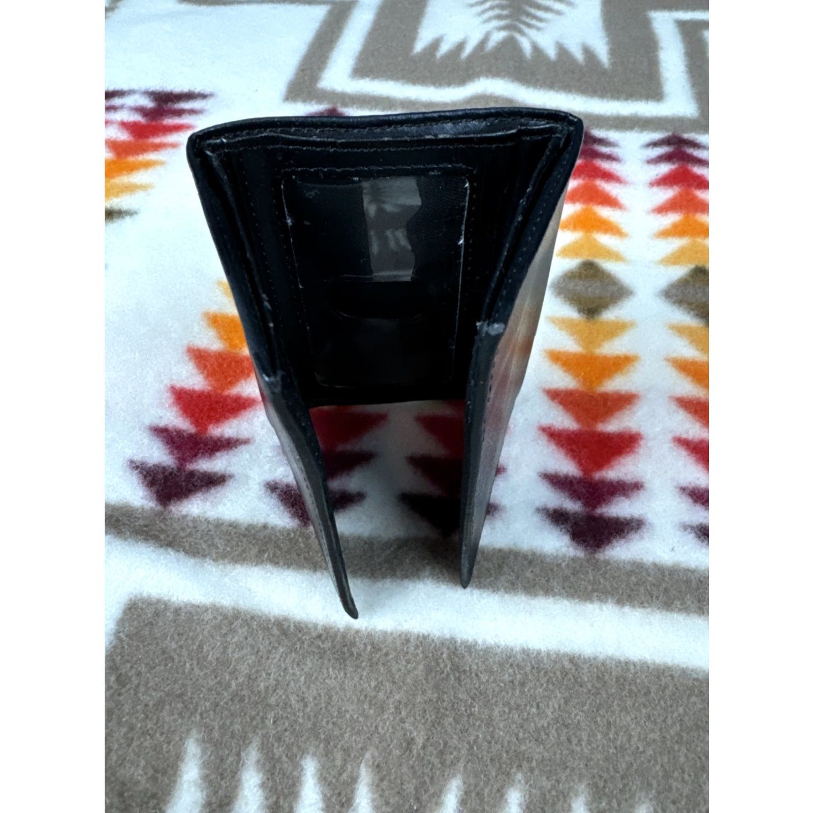 Vintage Genuine Black Leather Trifold Mens Wallet Size ONE SIZE - 3 Thumbnail