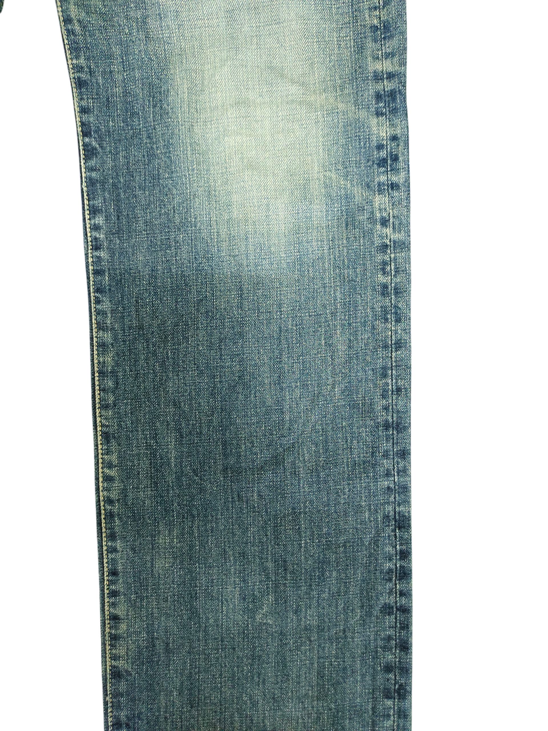 Kapital Quadro Japan Jeans - Clawmark Distress Faded Denim Size US 32 / EU 48 - 3 Thumbnail