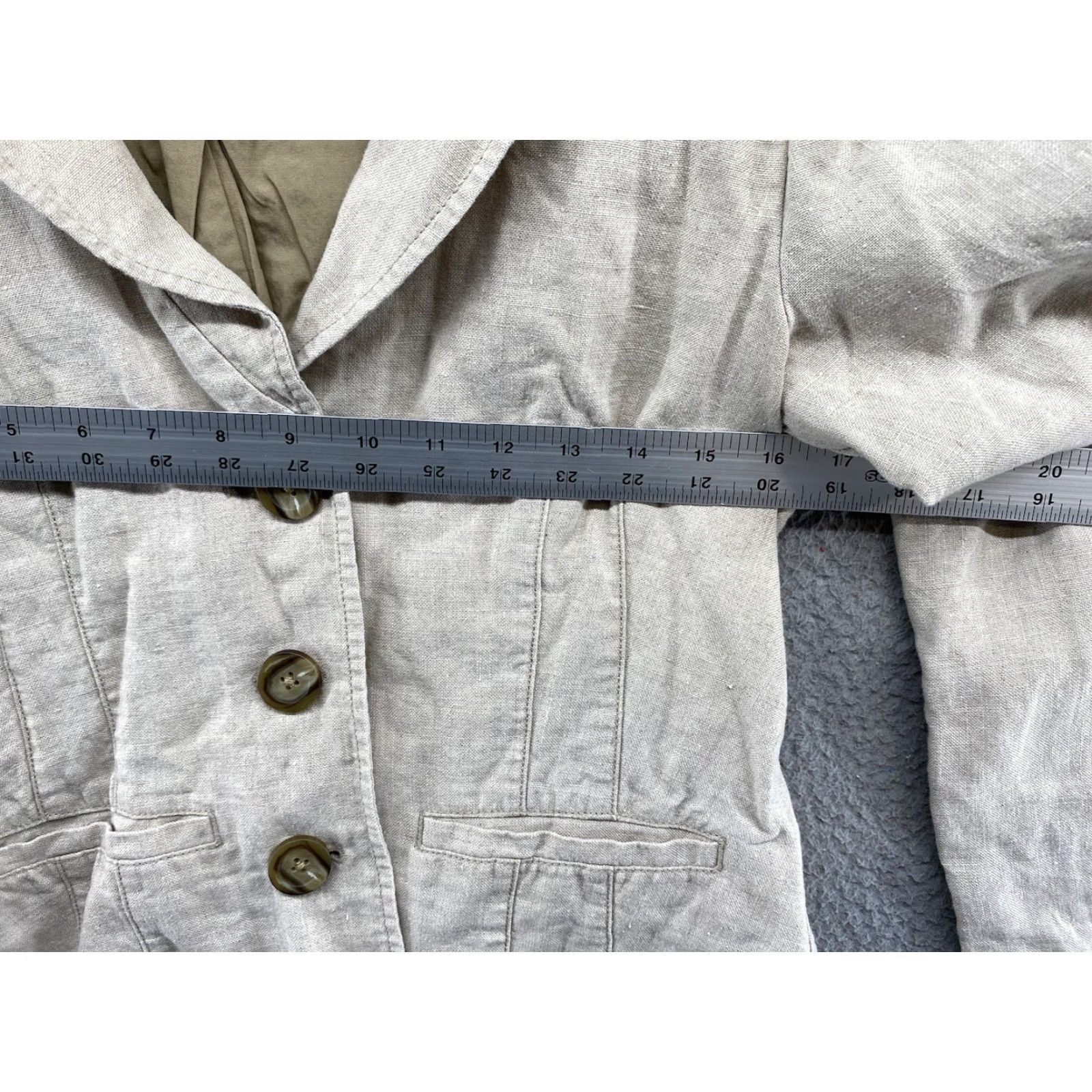 Vintage LL Bean Women's Blazer Linen Lined Beige Jacket Size 4 Outdoors Nature Size S / US 4 / IT 40 - 4 Thumbnail