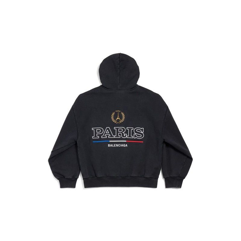 Balenciaga o1la1rc1a0725 Champion City Zip-Up Hoodie Regular Fit Black Size US XS / EU 42 / 0 - 2 Thumbnail