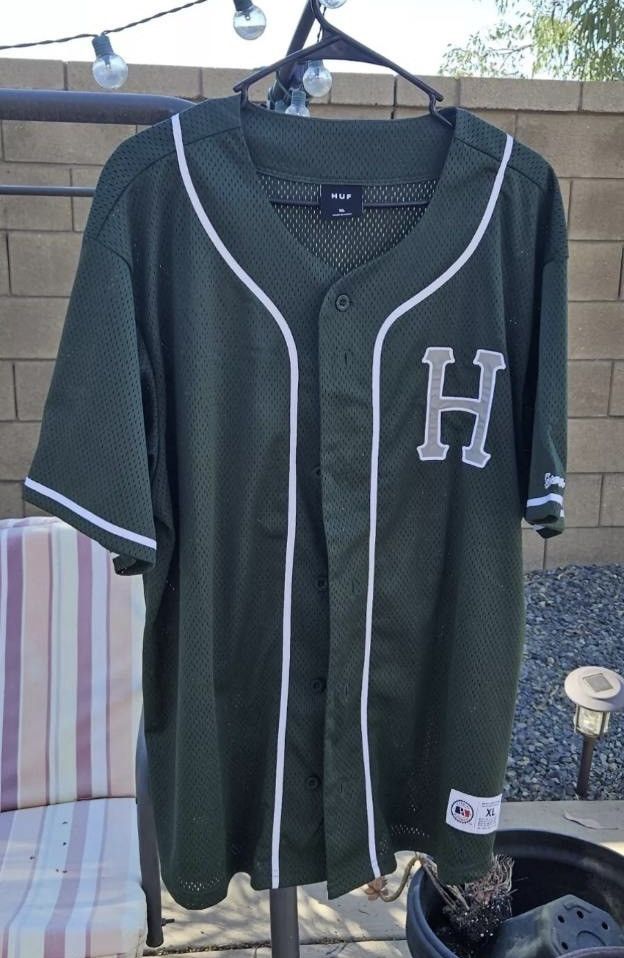 Huf Green Huf baseball jersey Size US XL / EU 56 / 4 - 3 Thumbnail