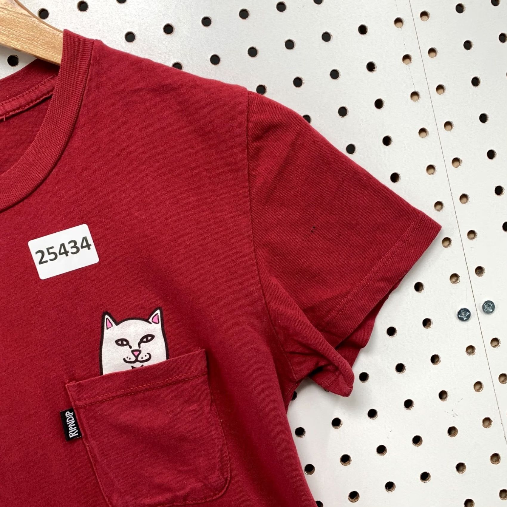RIPNDIP Rip N Dip Shirt Small White Cat Embroidered Pocket Ted 15x26 Womens Size S / US 4 / IT 40 - 4 Thumbnail