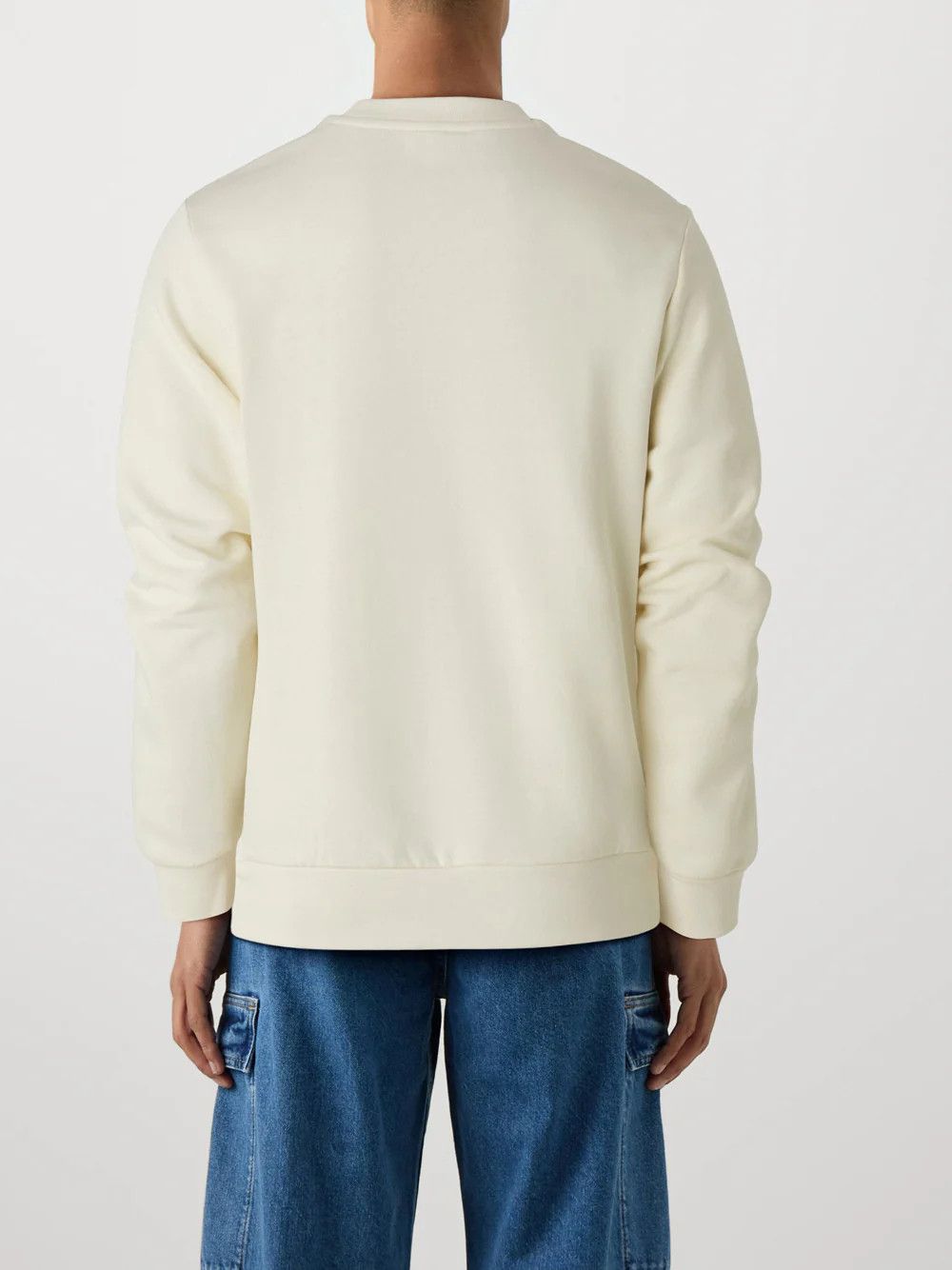 Lacoste o1s22i1n1124 Classic Fit Crewneck Sweatshirt in Ivory Size US L / EU 52-54 / 3 - 4 Thumbnail