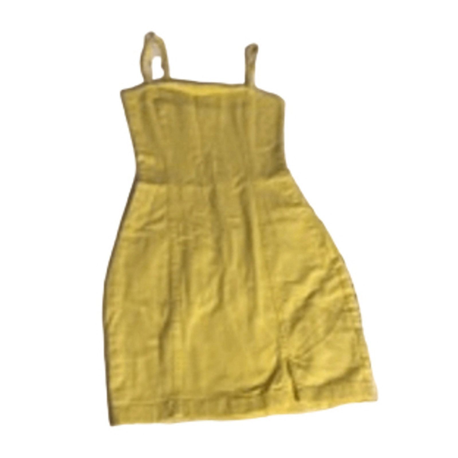 H&M H&M Divided Bodycon Mini Dress Yellow Corset Style XS Size XS / US 0-2 / IT 36-38 - 2 Thumbnail