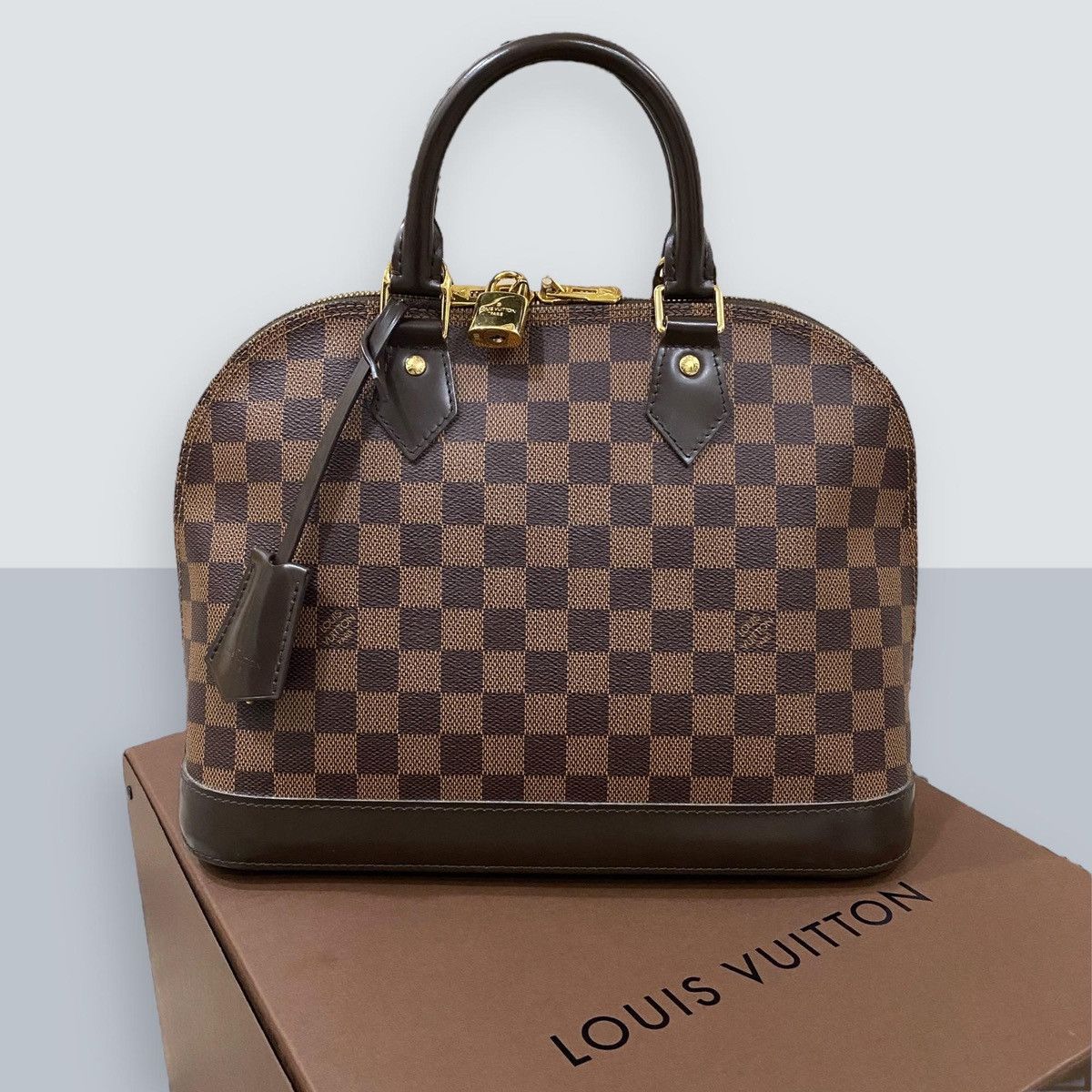 Authentic Louis Vuitton Damier Ebene Alma PM