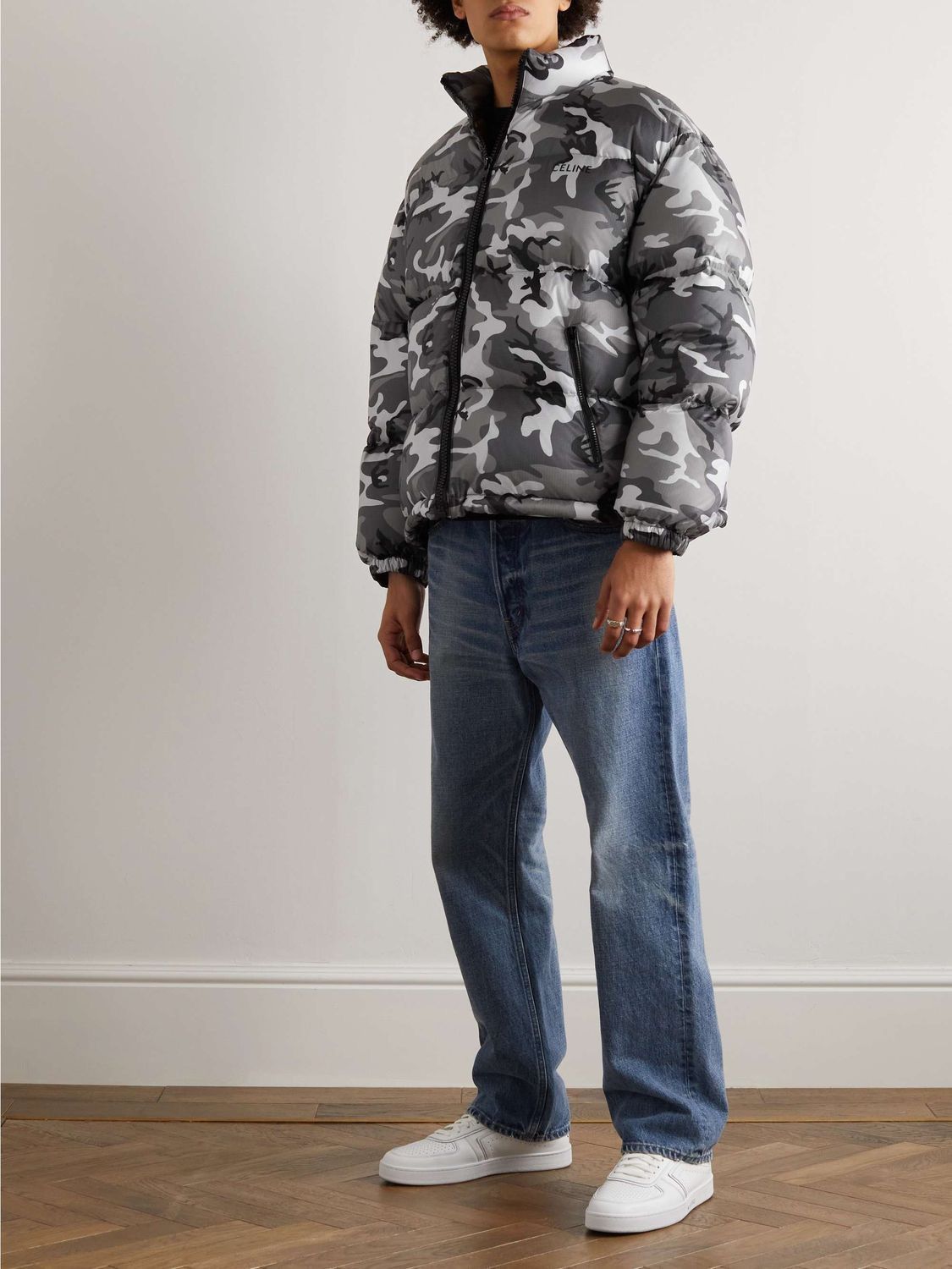 Celine × Hedi Slimane FW22 Grey Camo Short Down Jacket sz44 & 50 Size US M / EU 48-50 / 2 - 14 Thumbnail