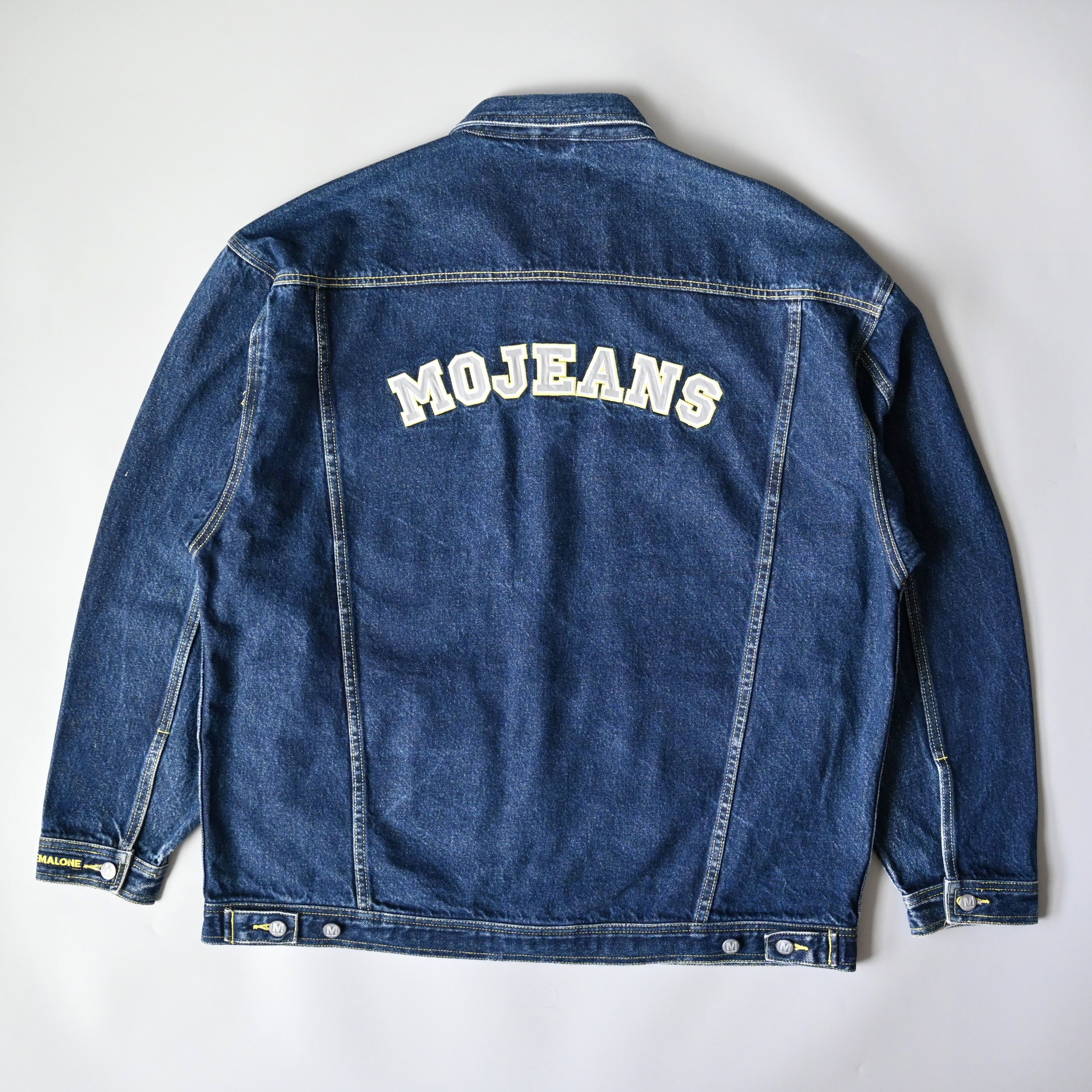 Vintage VTG MO JEANS by Maurice Malone reflective logo denim trucker Size US XXL / EU 58 / 5 - 1 Thumbnail