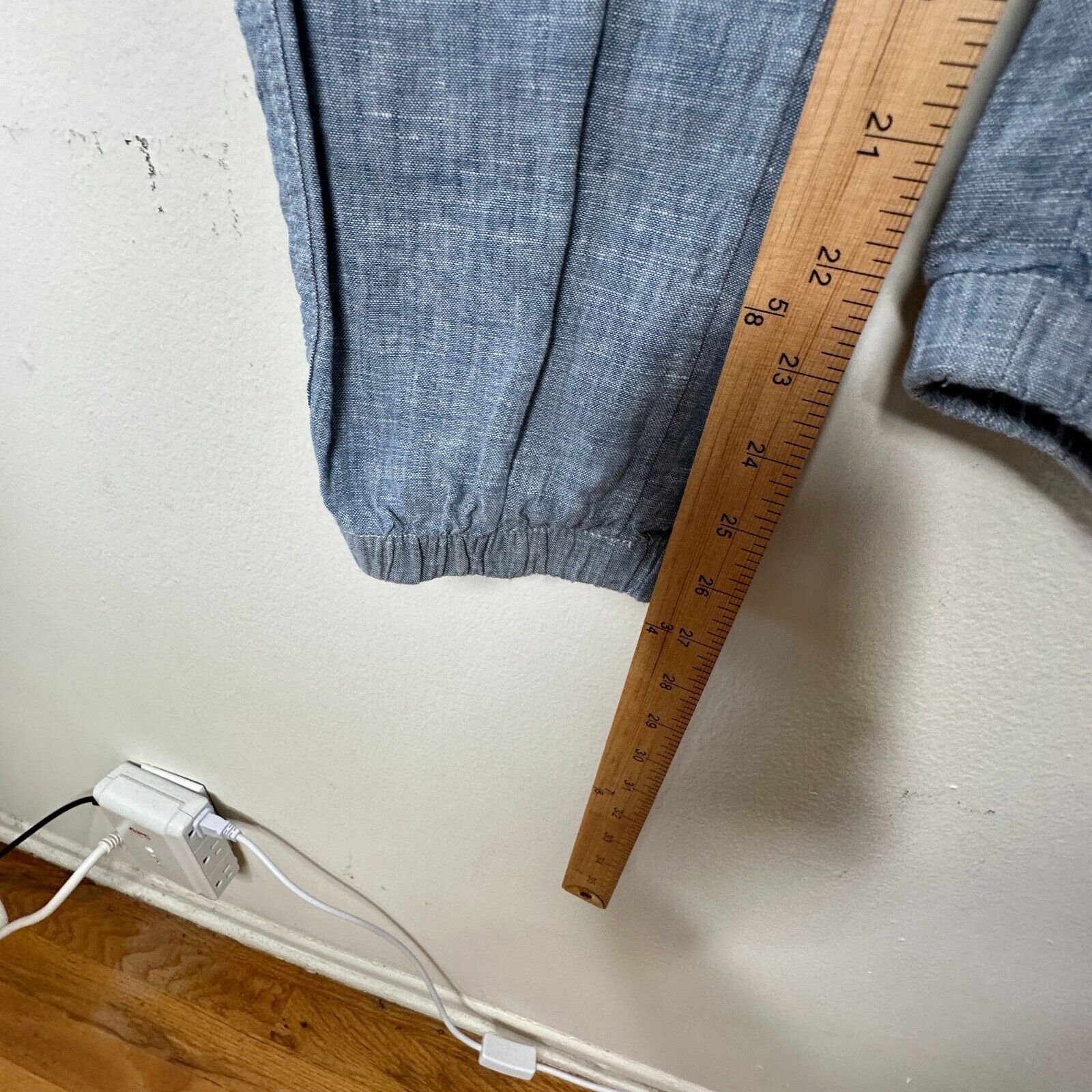 Athleta Athleta Chambray Cabo Linen Jogger Tie Waist Front Zip 4 Size 27" / US 4 / IT 40 - 13 Thumbnail