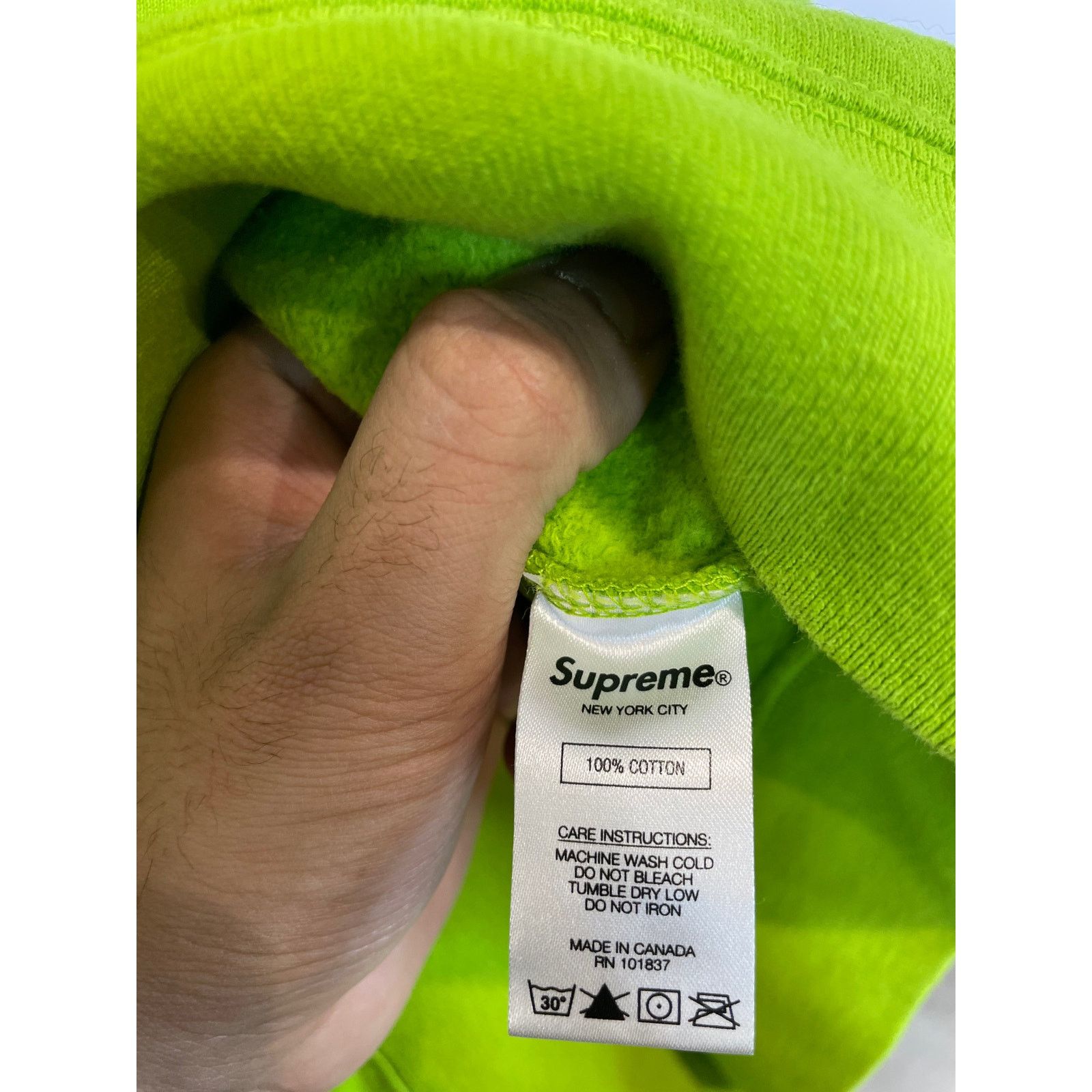 Supreme Supreme Cut Out Box Logo Crewneck Lime New XL Size US XL / EU 56 / 4 - 4 Thumbnail