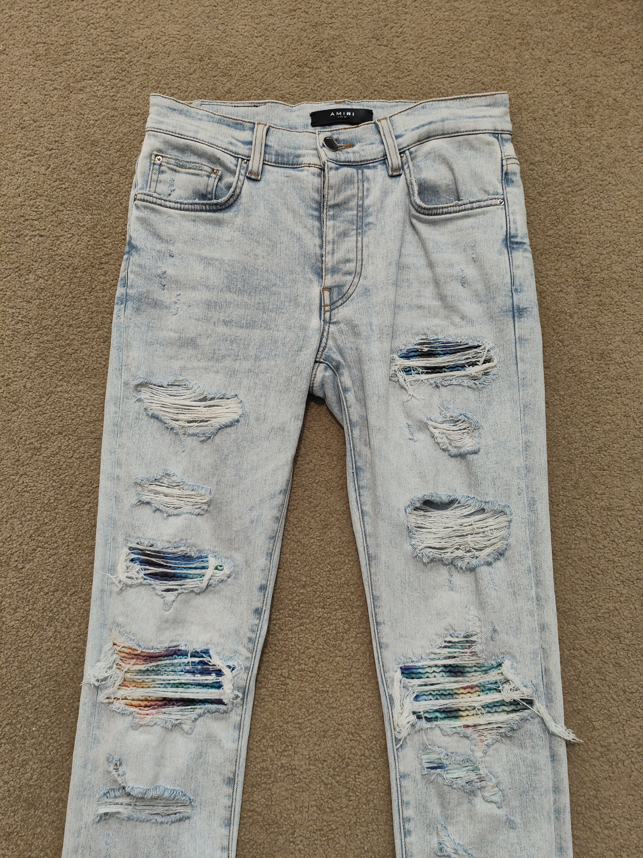 Amiri Tie Dye Mx1 Jean Sky Indigo Size US 30 / EU 46 - 2 Thumbnail