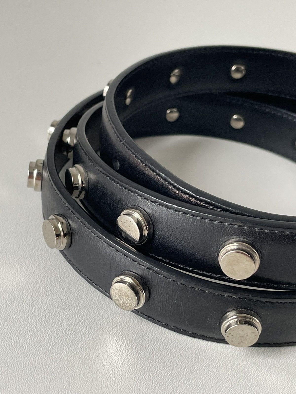Saint Laurent Paris NEW Saint Laurent Paris Studded Silver belt Size ONE SIZE - 3 Thumbnail