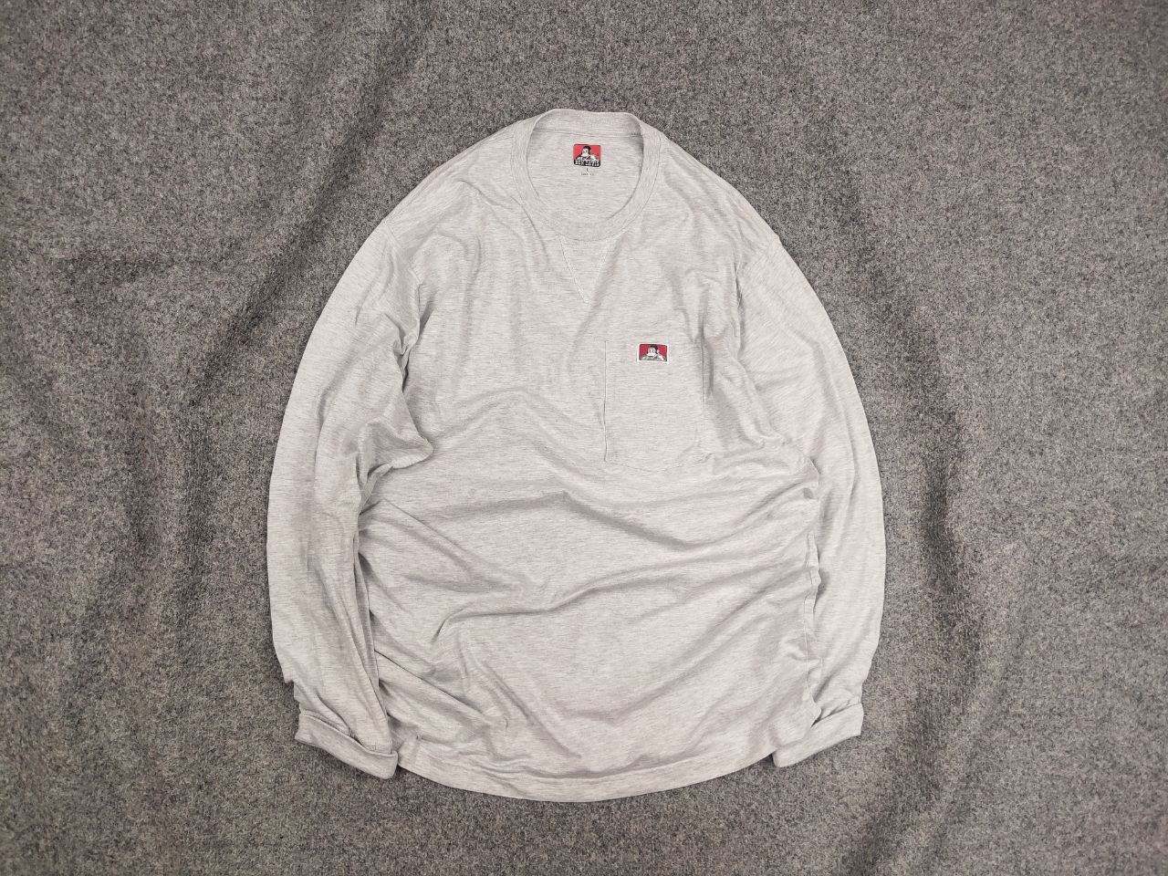 Ben Davis Vintage Ben Davis Design Oversized Logo Gray Long Sleeve Size US L / EU 52-54 / 3 - 1 Thumbnail