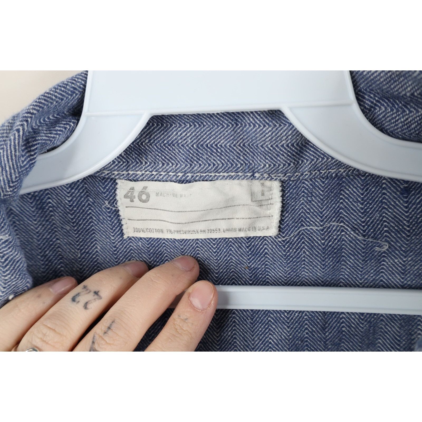 Vintage Vintage 60s Streetwear Herringbone Twill Denim Coveralls Size US 38 / EU 54 - 12 Thumbnail