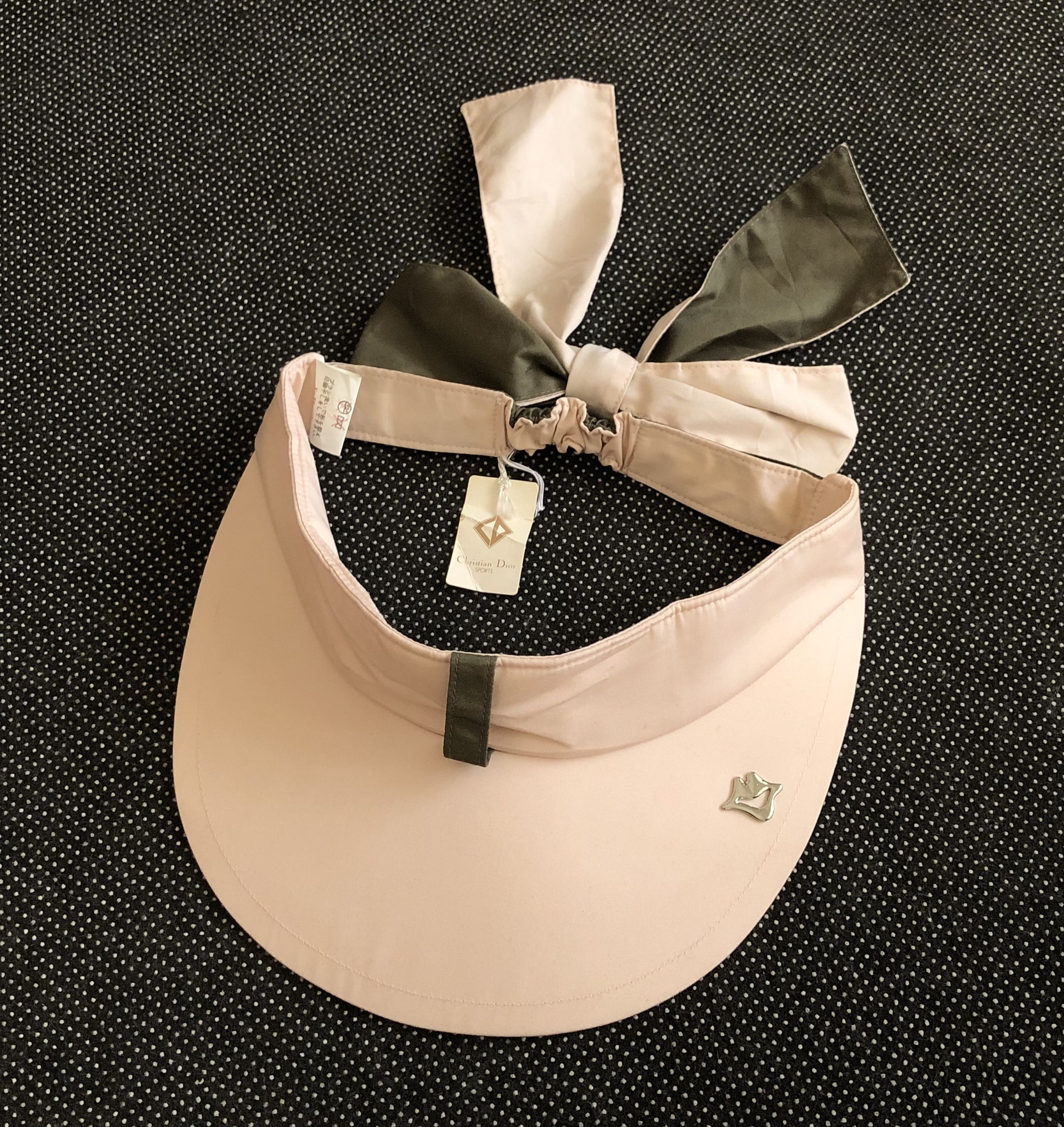 Christian Dior Monsieur RARE🔥VINTAGE 90’S CD SPORTS “CD” VISOR RIBBON BOW HAT Size ONE SIZE - 1 Thumbnail