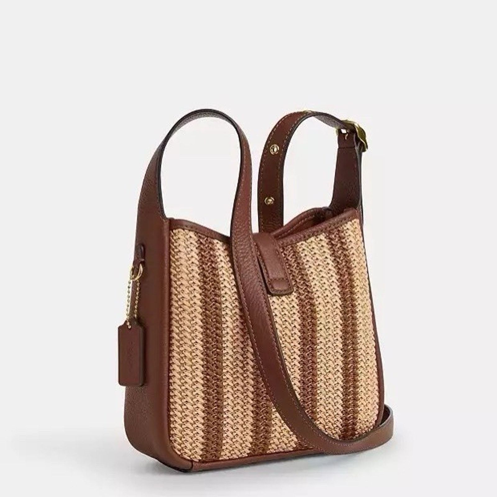 Coach NWT COACH Hadley Mini Bag CBI10 Redwood Straw Leather Size ONE SIZE - 8 Thumbnail