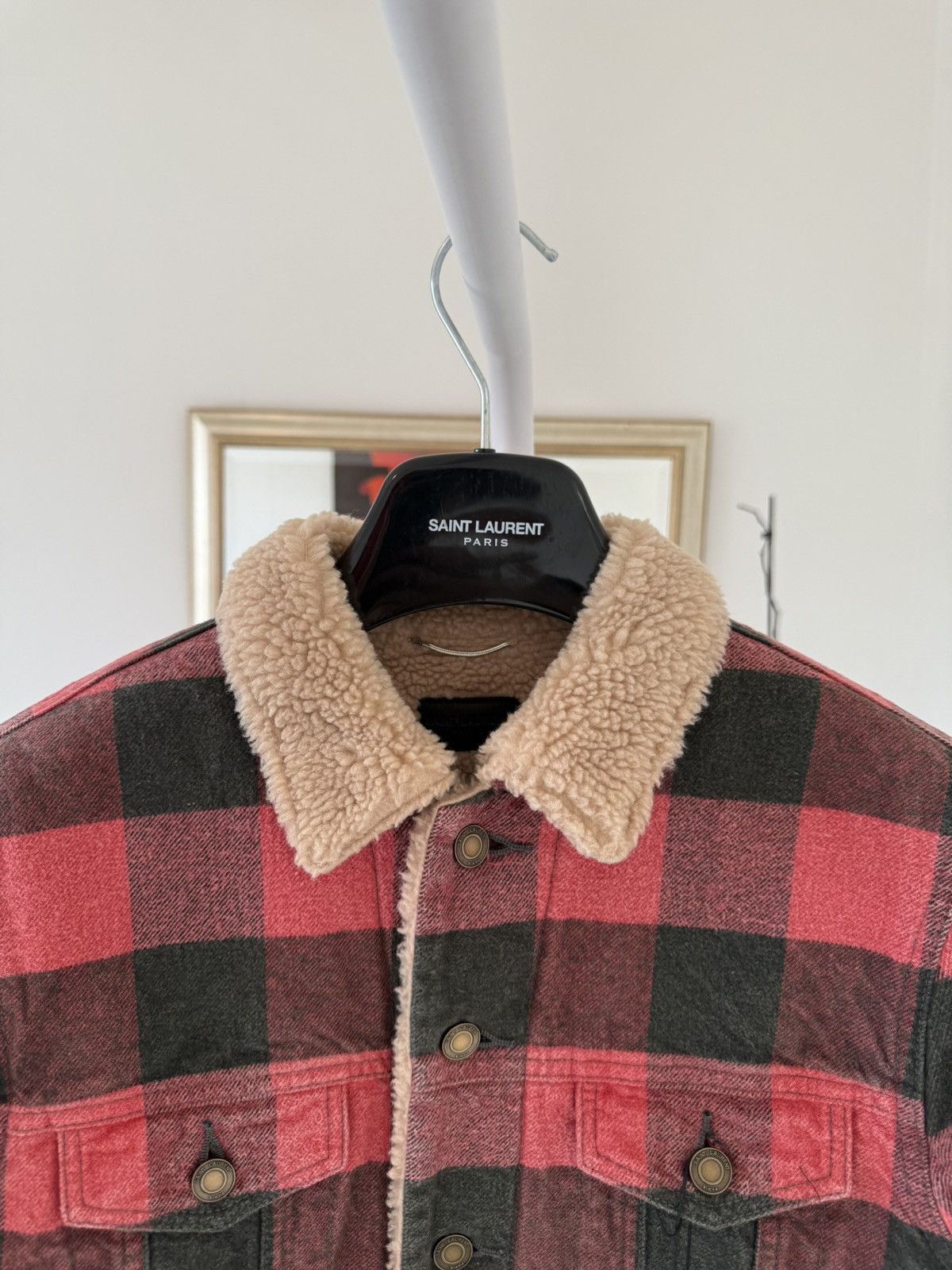 Saint Laurent Paris FW20 Saint Laurent Shearling Trucker Jacket Size US S / EU 44-46 / 1 - 7 Thumbnail