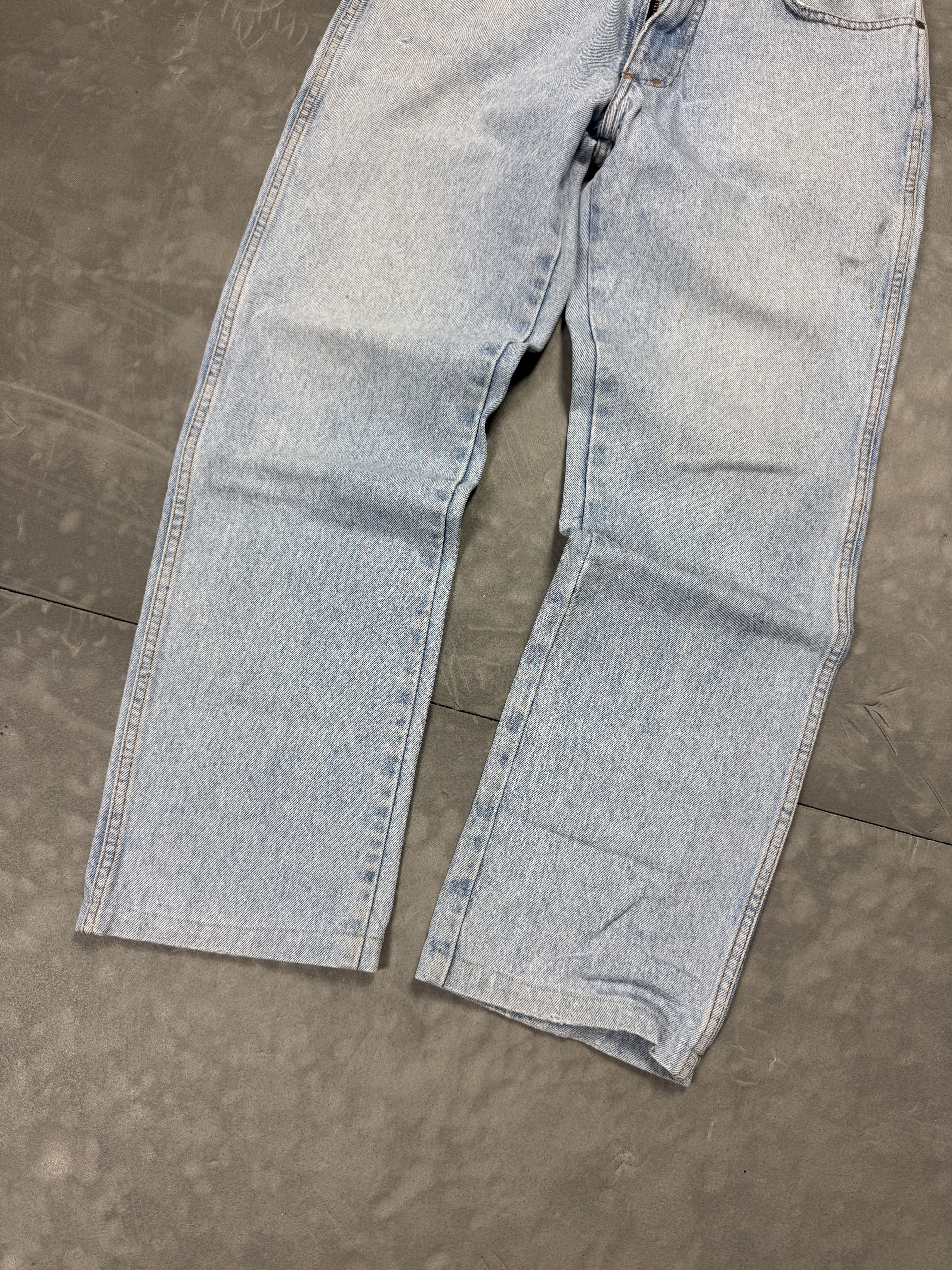 Vintage × Wrangler Vintage Wrangler washed faded denim babyblue 90s baggy Size US 32 / EU 48 - 3 Thumbnail