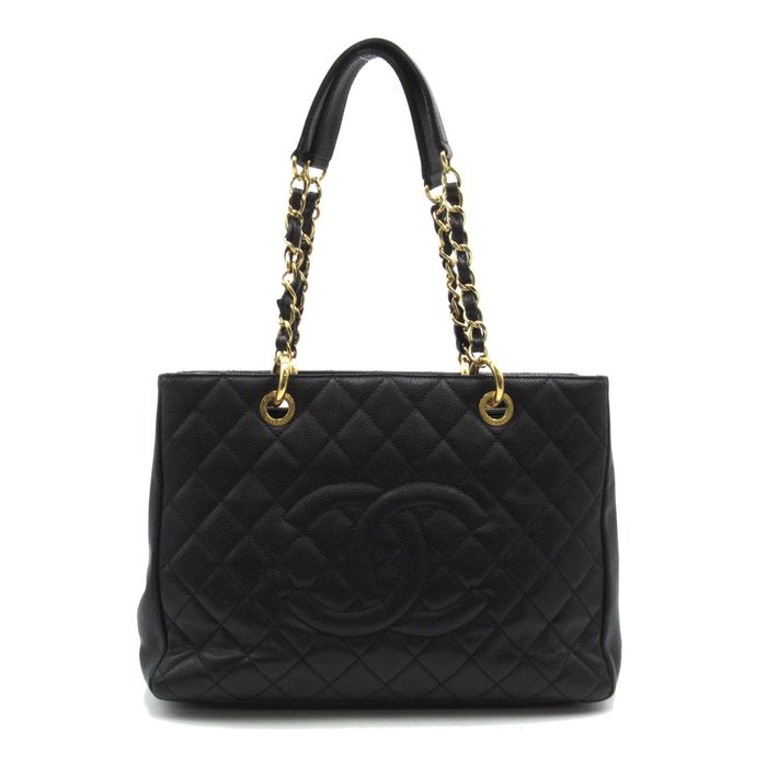 Chanel CHANEL GST tote Black Caviar Skin [Grained Calf] | Grailed