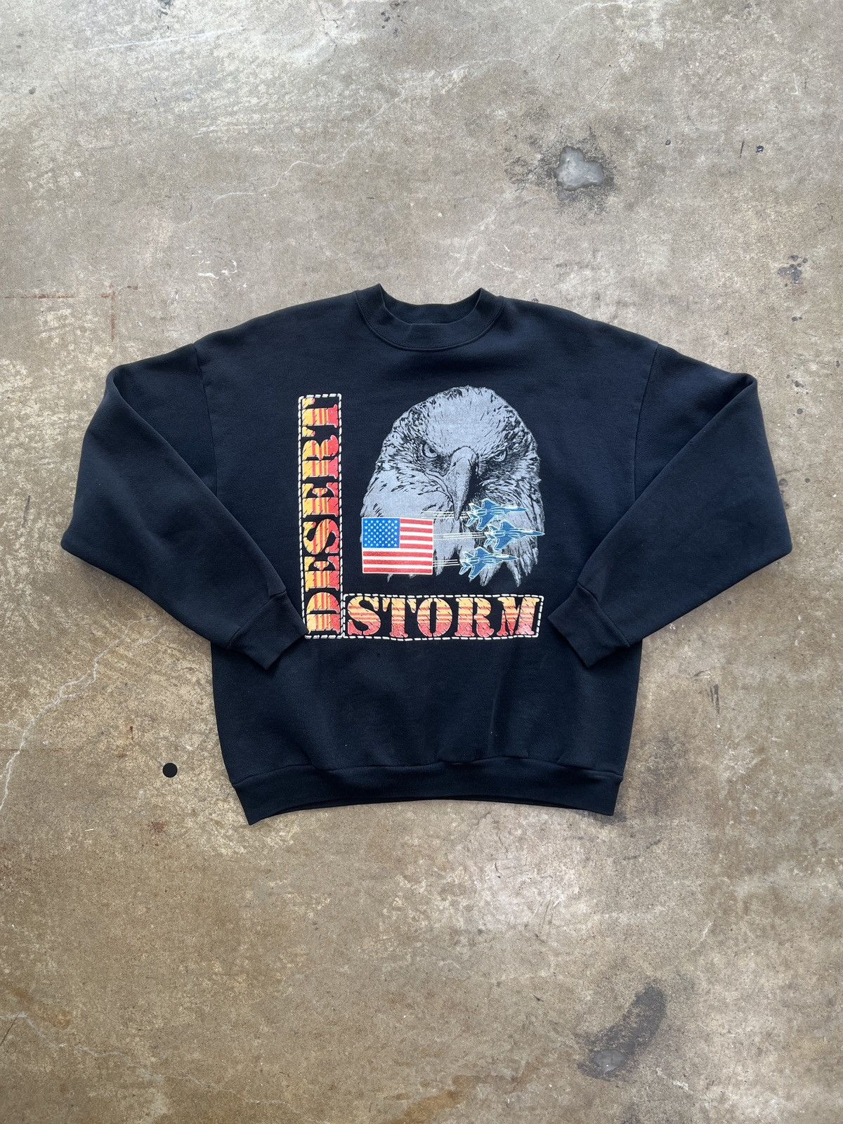 Vintage Vintage 90s Desert Storm Gulf War Eagle Military Crewneck XL Size US XL / EU 56 / 4 - 2 Thumbnail