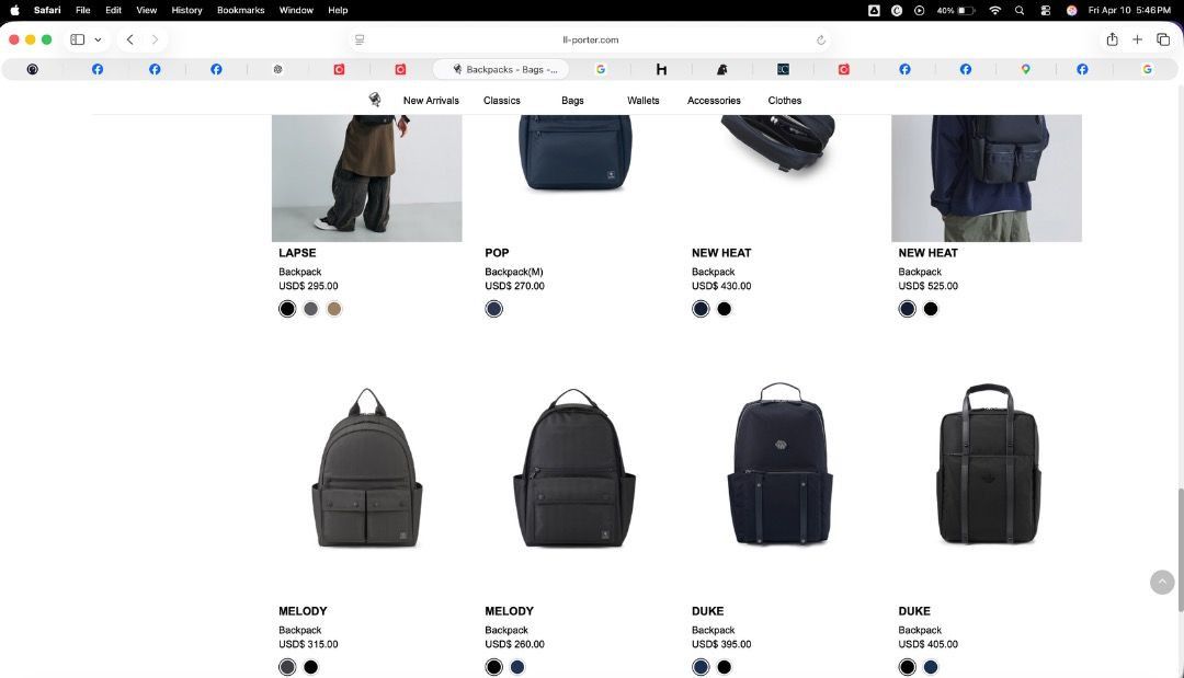 Porter Porter International Nylon Rucksack Size ONE SIZE - 10 Thumbnail