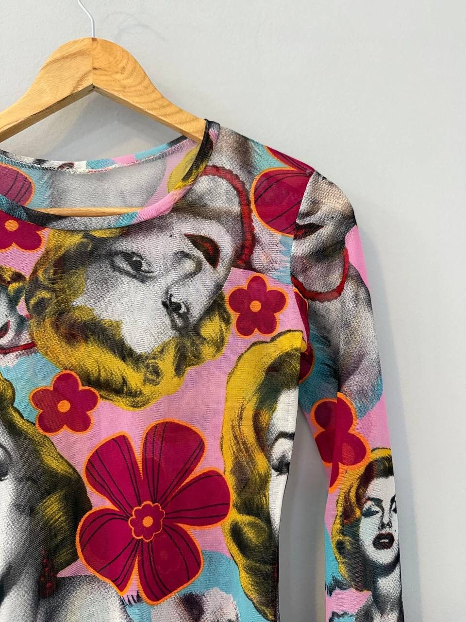 Japanese Brand VINTAGE FLAWLESS MARILYN MONROE MESH TOP Size M / US 6-8 / IT 42-44 - 2 Thumbnail