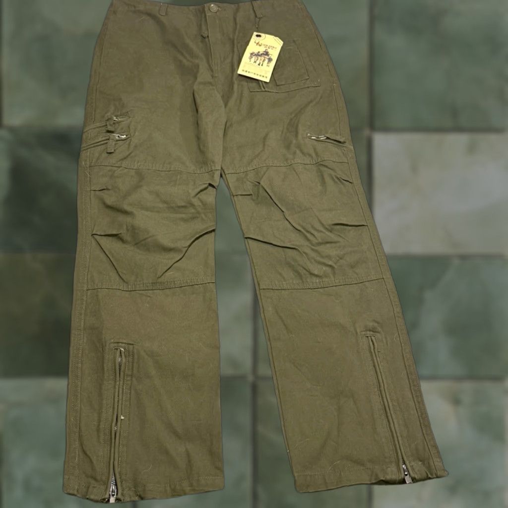 VINTAGE Union Army US Airborne Military Mens 31x30.5 Cargo Pocket Green Pants