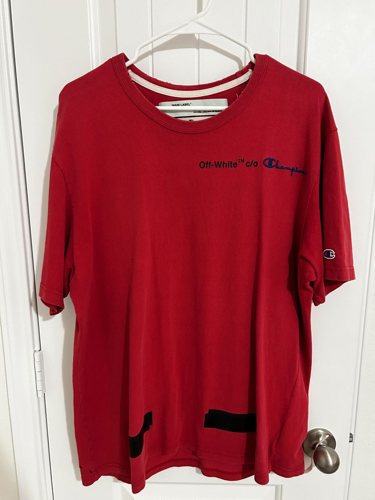 Champion Off White Virgil Abloh Off White Champion Tee Grailed