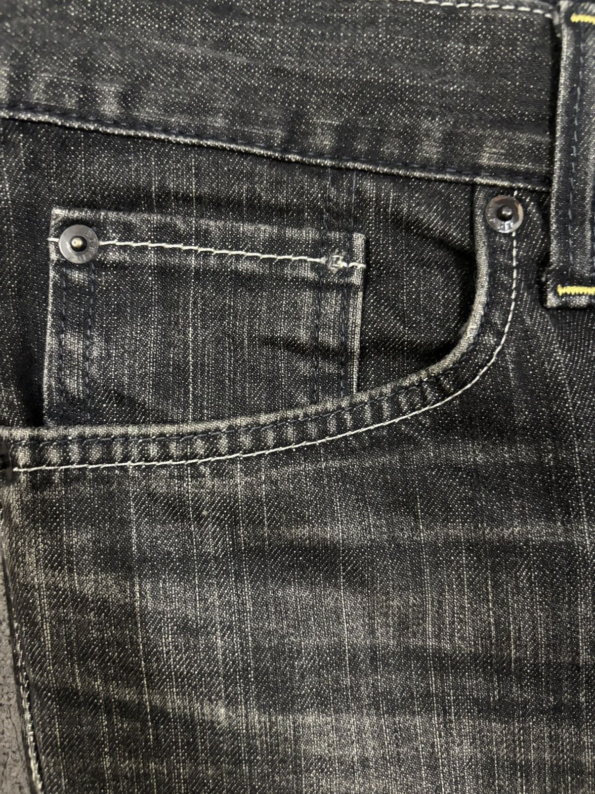 Edwin Vintage Edwin XV Edge Black Faded Distressed Jeans Size US 34 / EU 50 - 4 Thumbnail