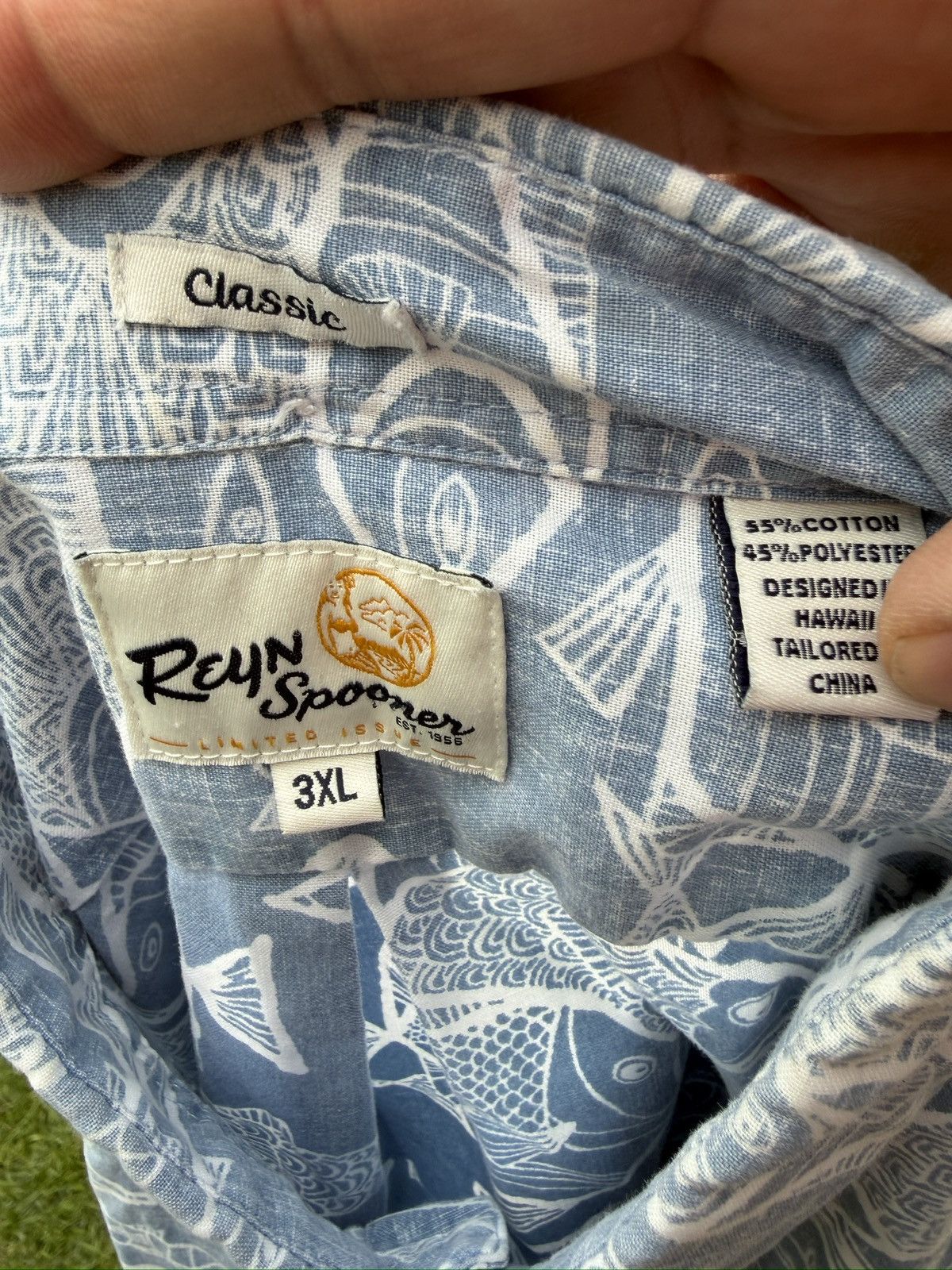 Reyn Spooner PreOwned Reyn Spooner Classic Fit Hawaiian Blue Men's 3XL Size US XXL / EU 58 / 5 - 4 Thumbnail