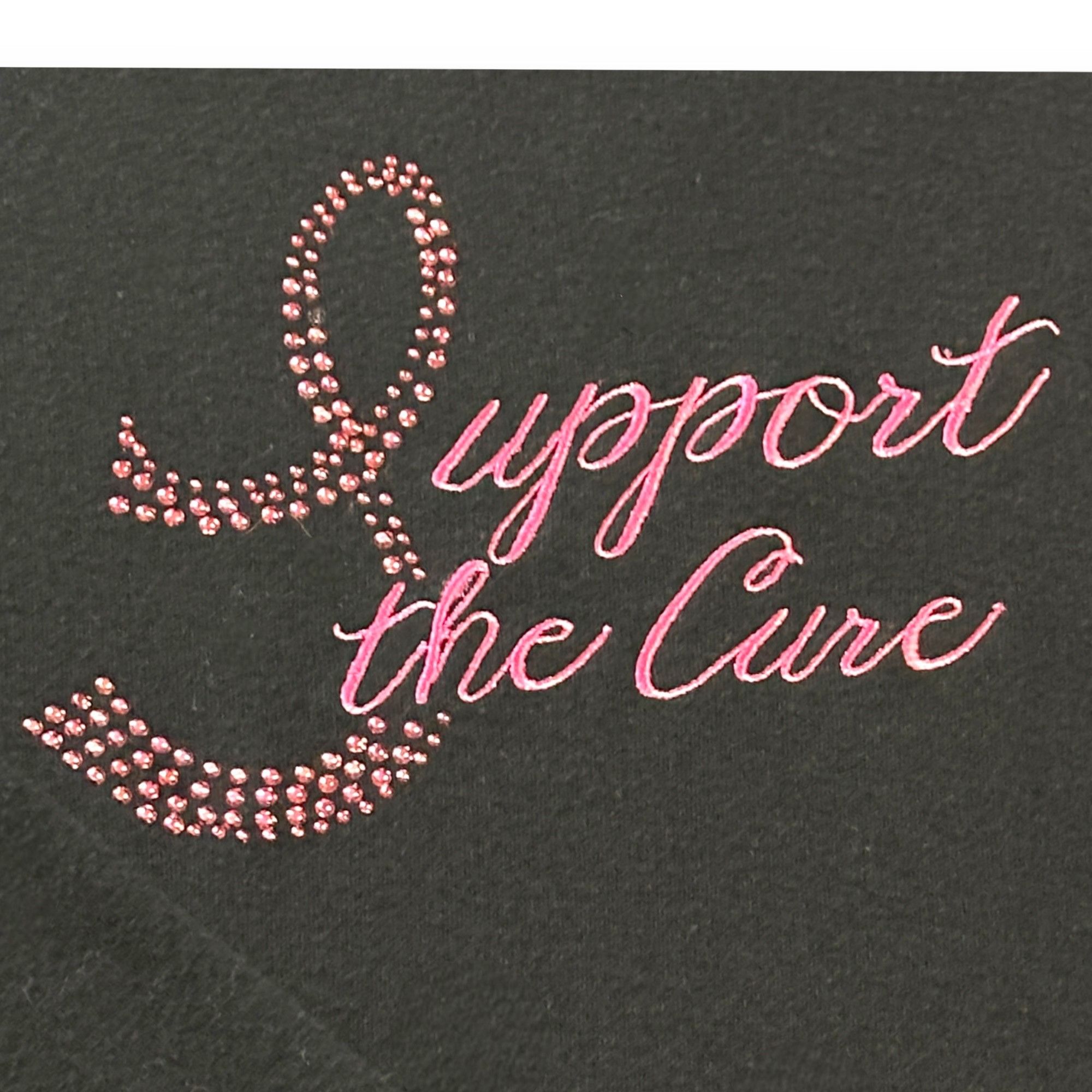 Vintage Black M&C "Support the Cure" X-Large Shirt 3/4 Sleeve EUC Be Size XL / US 12-14 / IT 48-50 - 2 Thumbnail