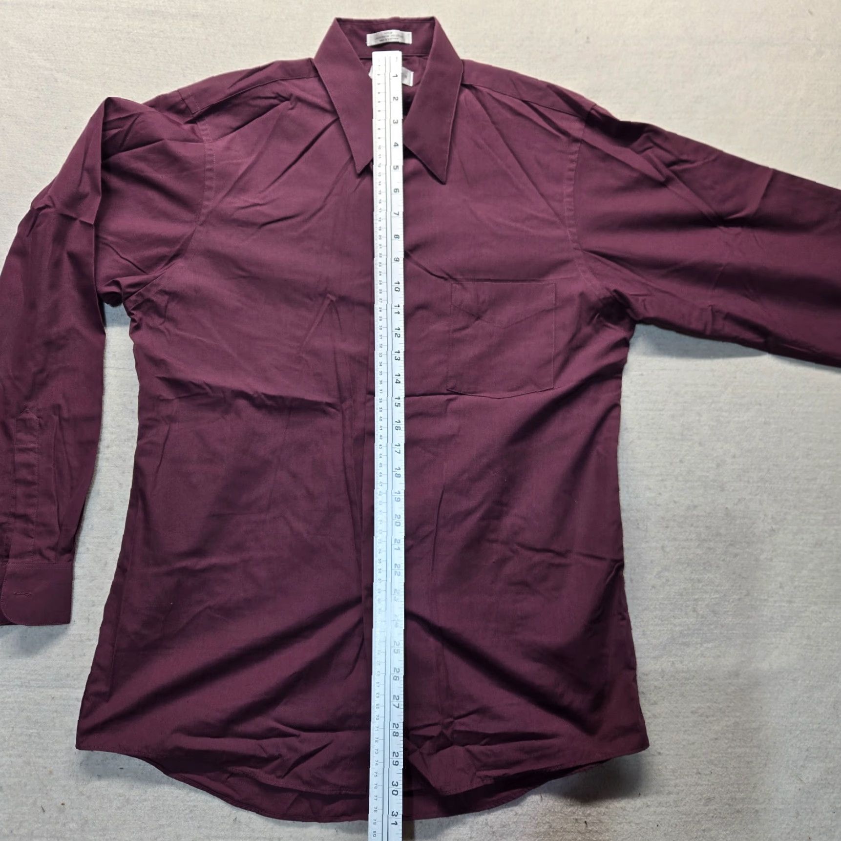 Van Heusen Van Heusen Shirt Solid Purple Adult Men 16 Regular Fit Poplin Button Up Size 16 Mens Size US L / EU 52-54 / 3 - 6 Thumbnail