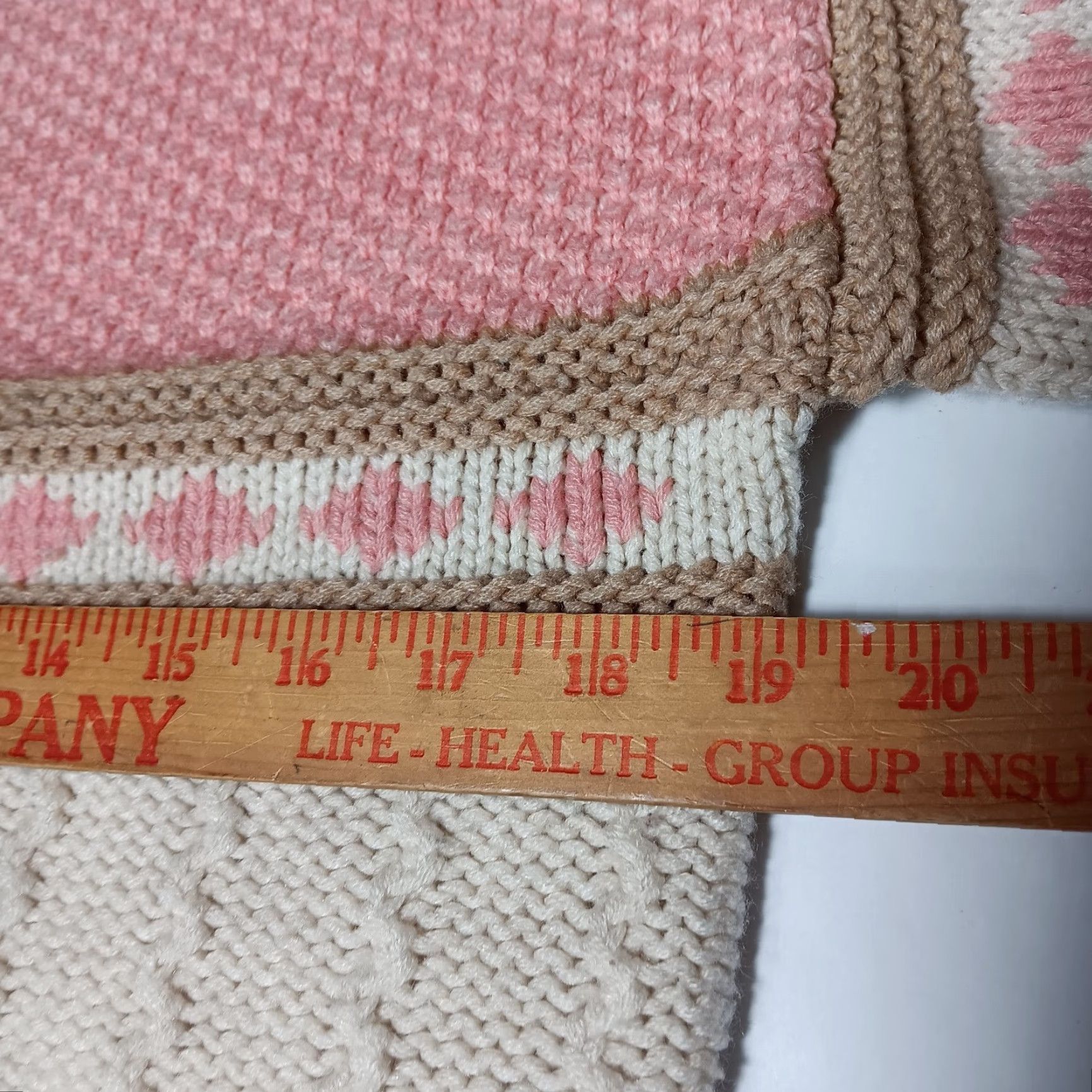 Vintage VINTAGE Evian Jrs Sweater Pullover M Cream Pink Brown Chunky Boat Neck Women Size M / US 6-8 / IT 42-44 - 5 Thumbnail