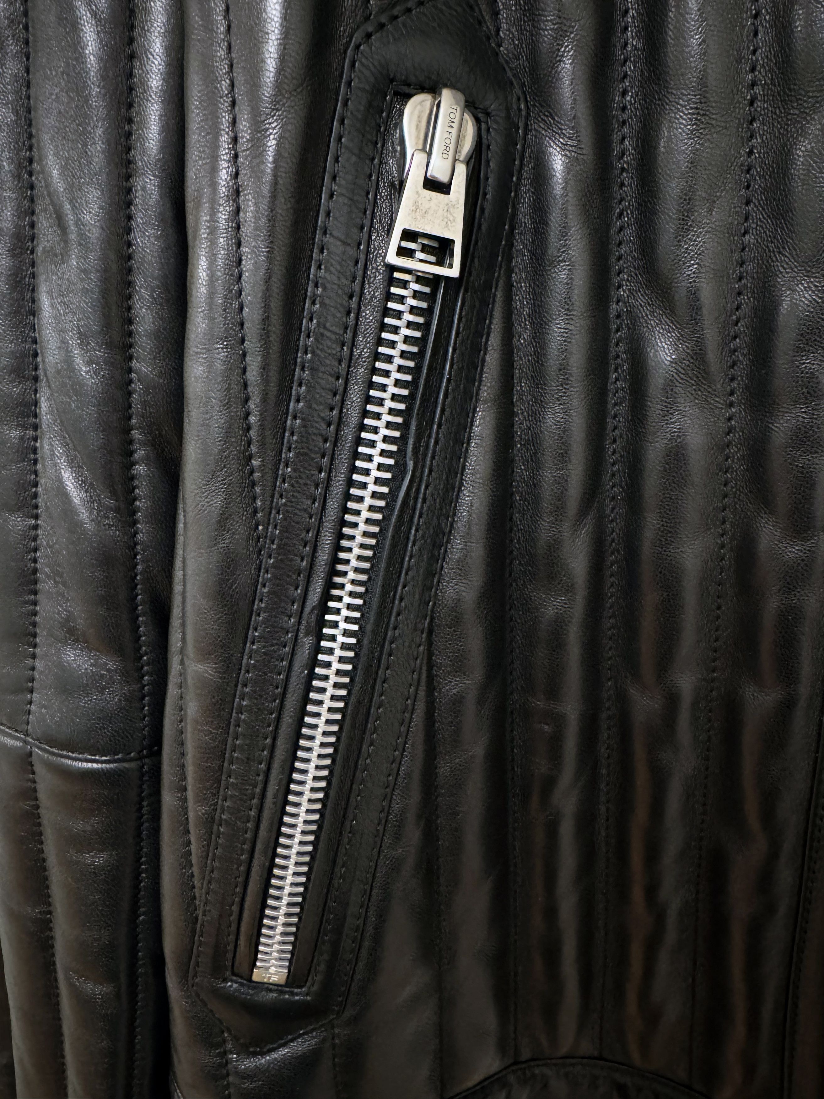 Tom Ford Ovatta Padded Leather Jacket Size US M / EU 48-50 / 2 - 3 Thumbnail