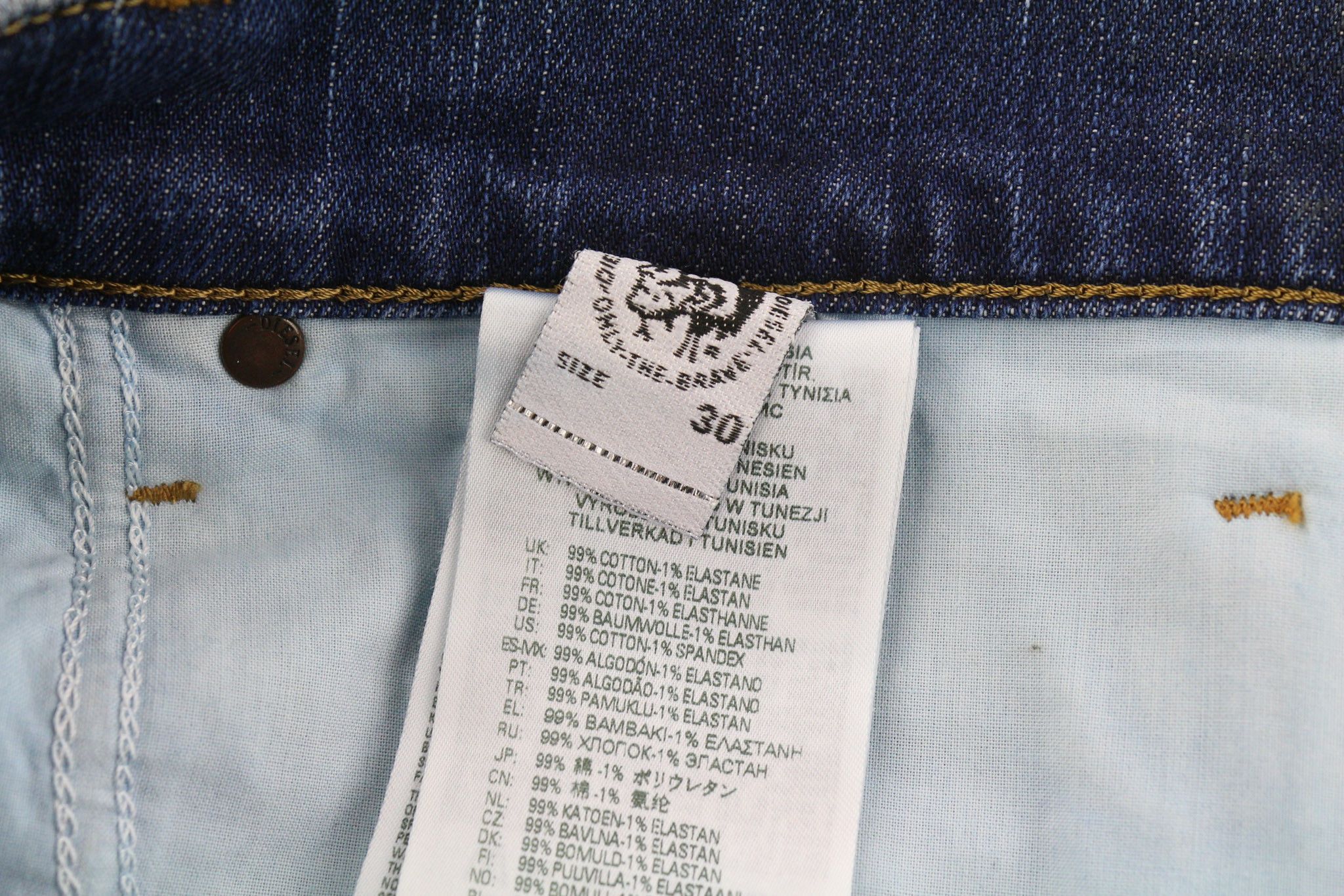 Diesel D-FINING Z9A05 W30/L32 Stretch Blue Denim 40425 Size US 30 / EU 46 - 8 Thumbnail