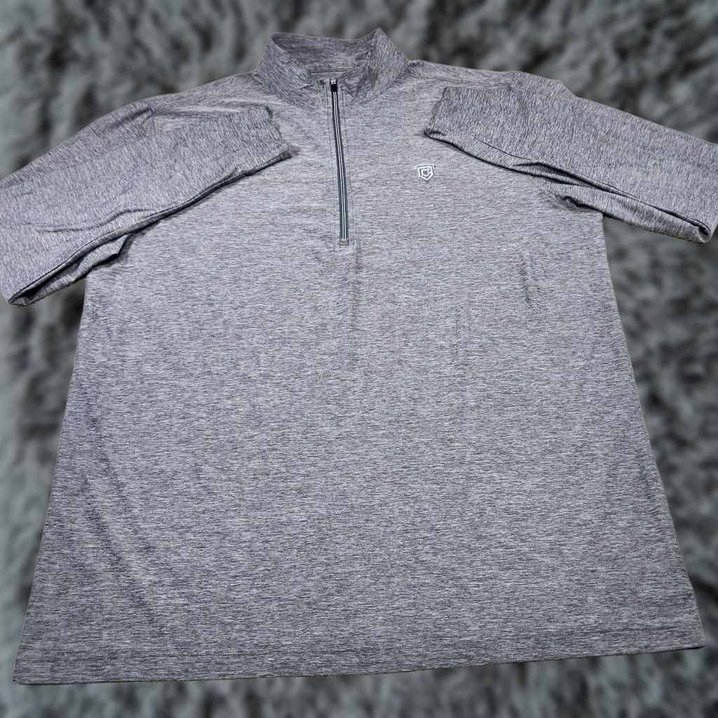 Vintage Straight Down Pullover Men Large Gray Performance 1/4 Zip Golf Lightweight Size US L / EU 52-54 / 3 - 1 Thumbnail