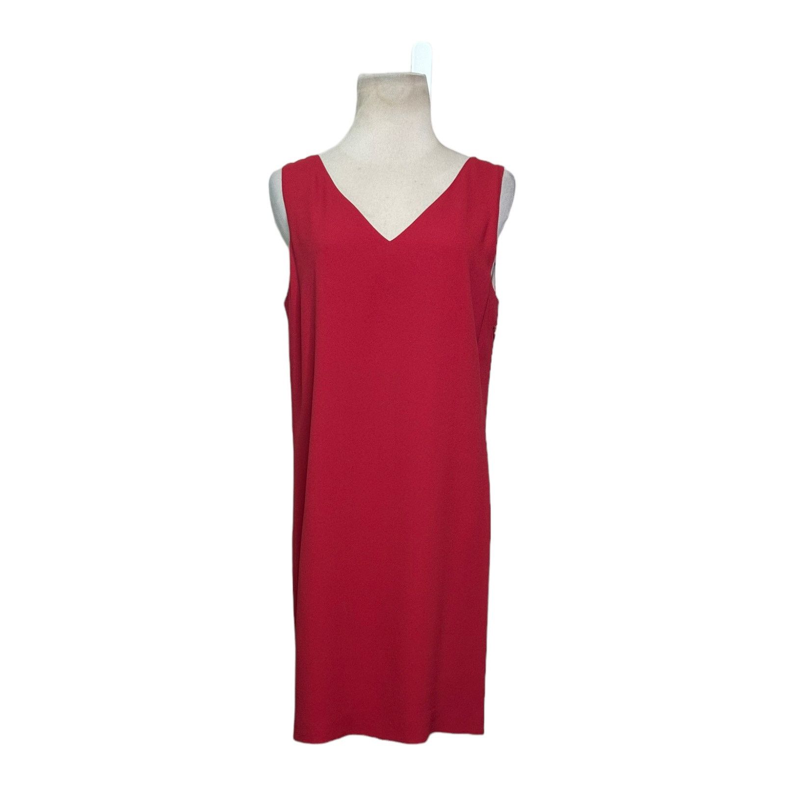 Theory Theory V-neck Shift Cranberry Rosina Mini Dress size 4 Size S / US 4 / IT 40 - 12 Thumbnail