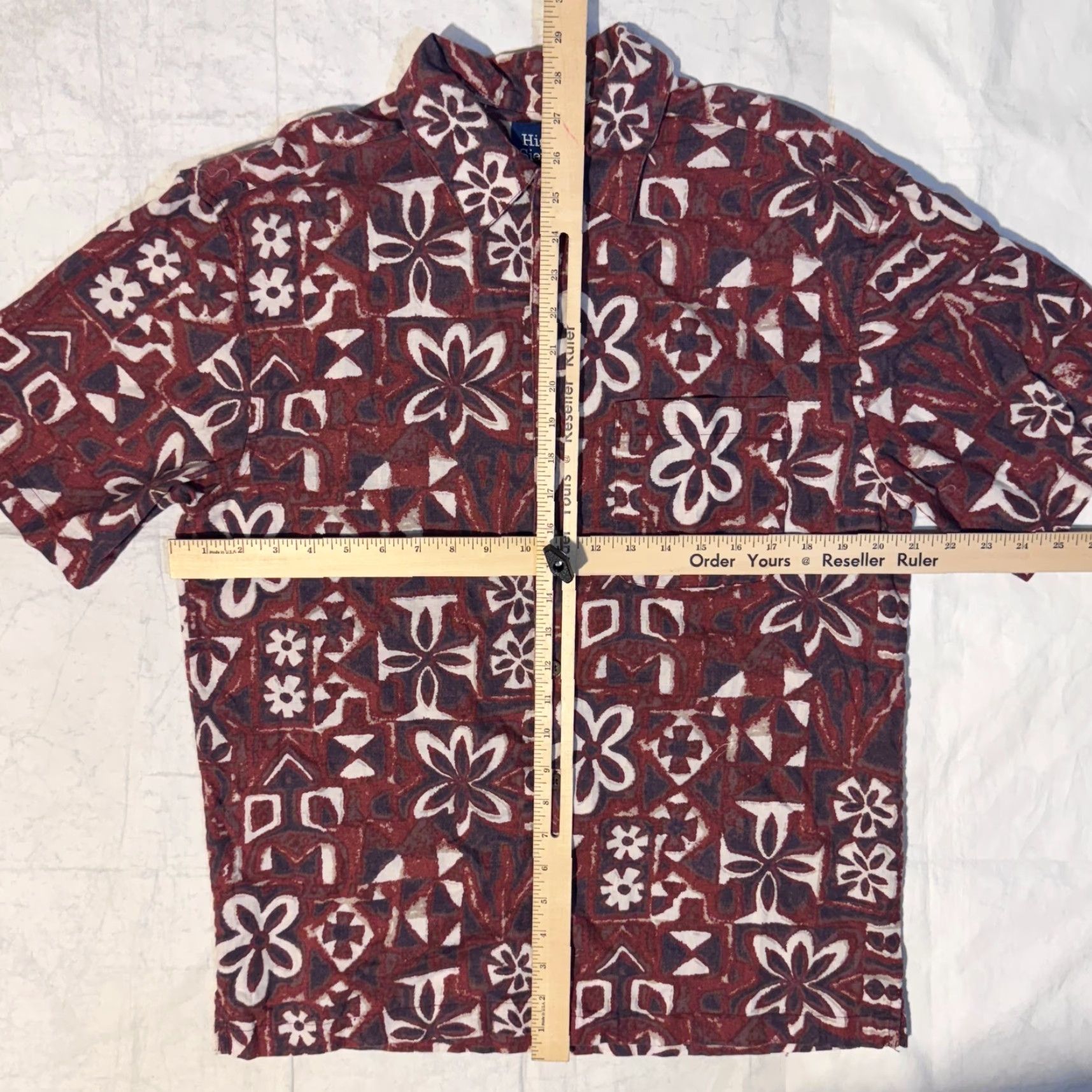 High Sierra High Sierra Shirt S Red Linen Blend Hawaiian Palm Leaves Floral Print Size US S / EU 44-46 / 1 - 4 Thumbnail
