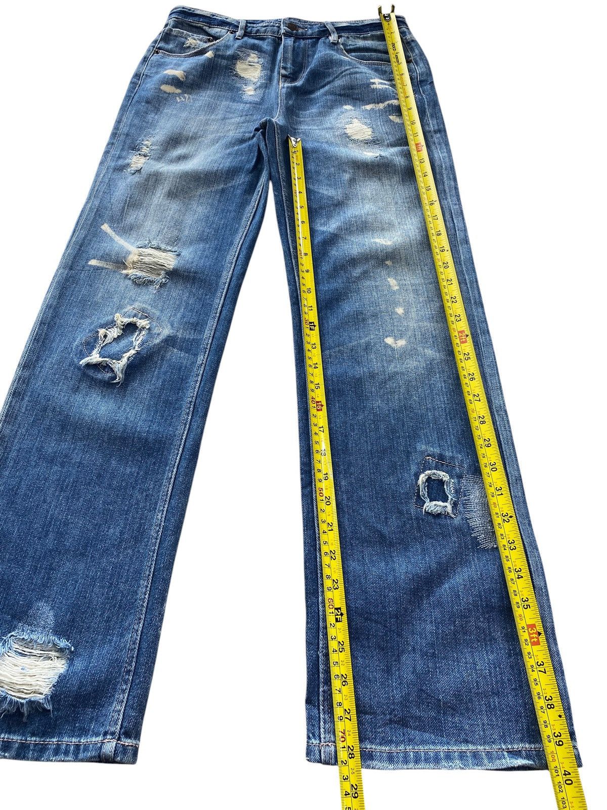 Japanese Brand Japanese Brand Faded Wash Ripped Style Straight Leg Jeans Size US 29 - 8 Thumbnail