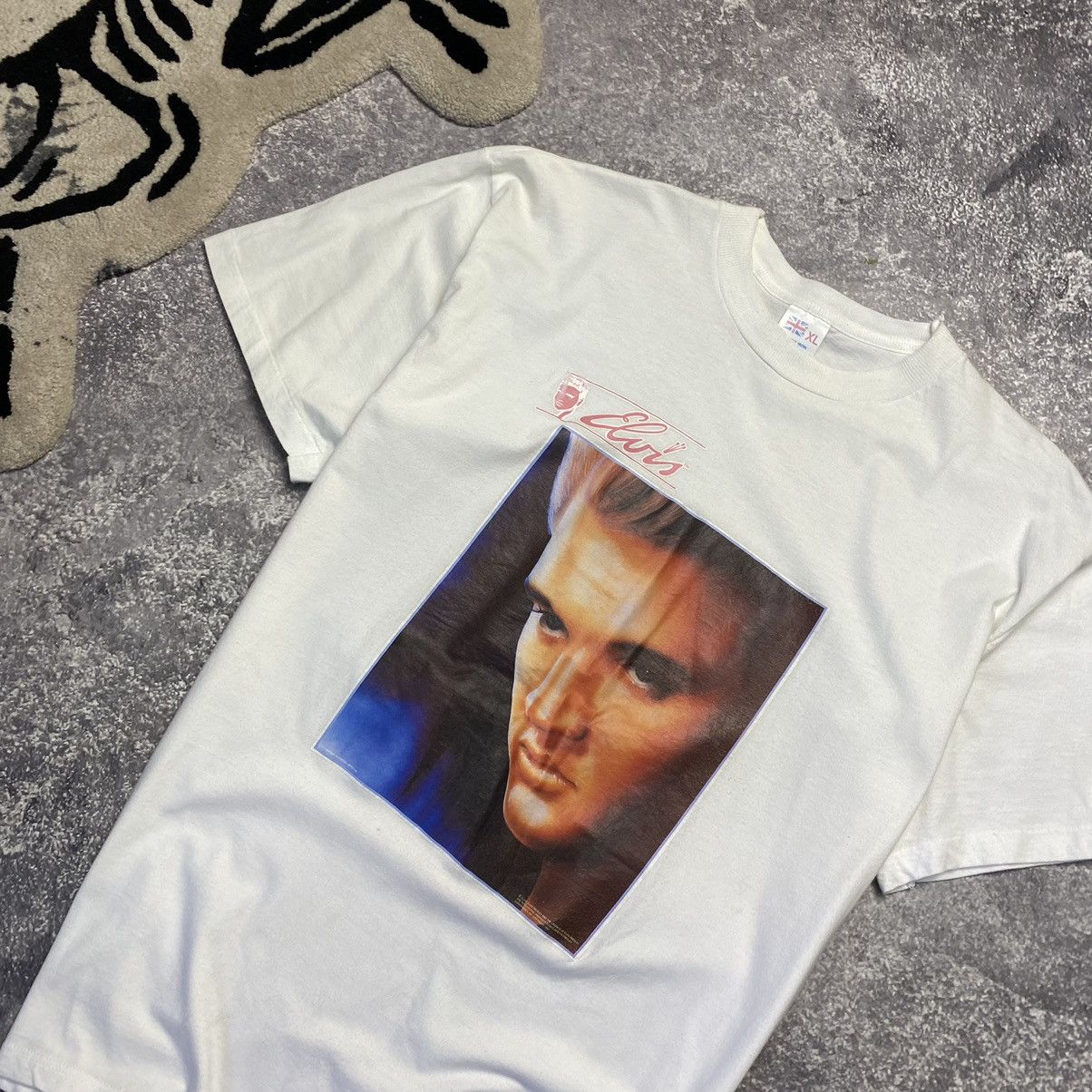 Band Tees Vintage Elvis Presley 1992 Big face logo rock band tee Size US XL / EU 56 / 4 - 2 Thumbnail