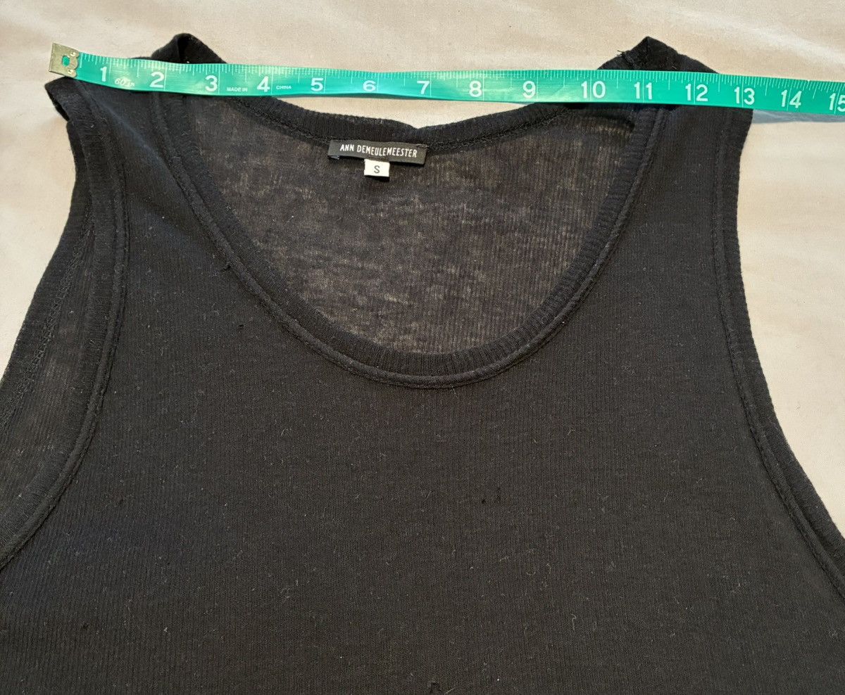 Ann Demeulemeester Ann Demeulemeester Black Sleeveless Tank Top Size US S / EU 44-46 / 1 - 8 Thumbnail