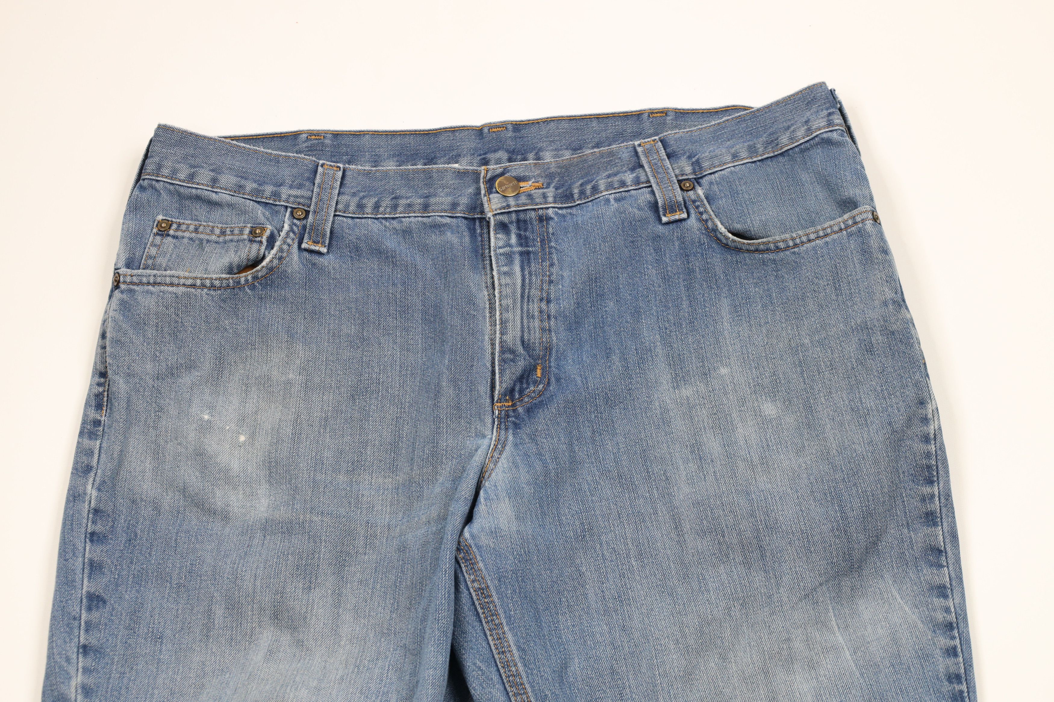 Carhartt × Vintage Vintage Carhartt Thin Traditional Fit Wide Leg Denim Jeans Size US 38 / EU 54 - 2 Thumbnail