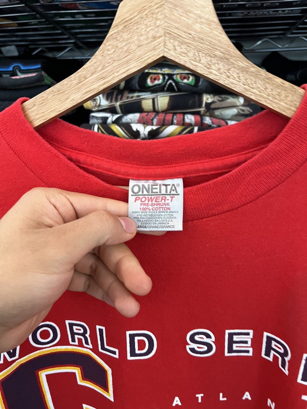 MLB 1995 Atlanta Braves World Series Champions Tee Size US L / EU 52-54 / 3 - 4 Thumbnail