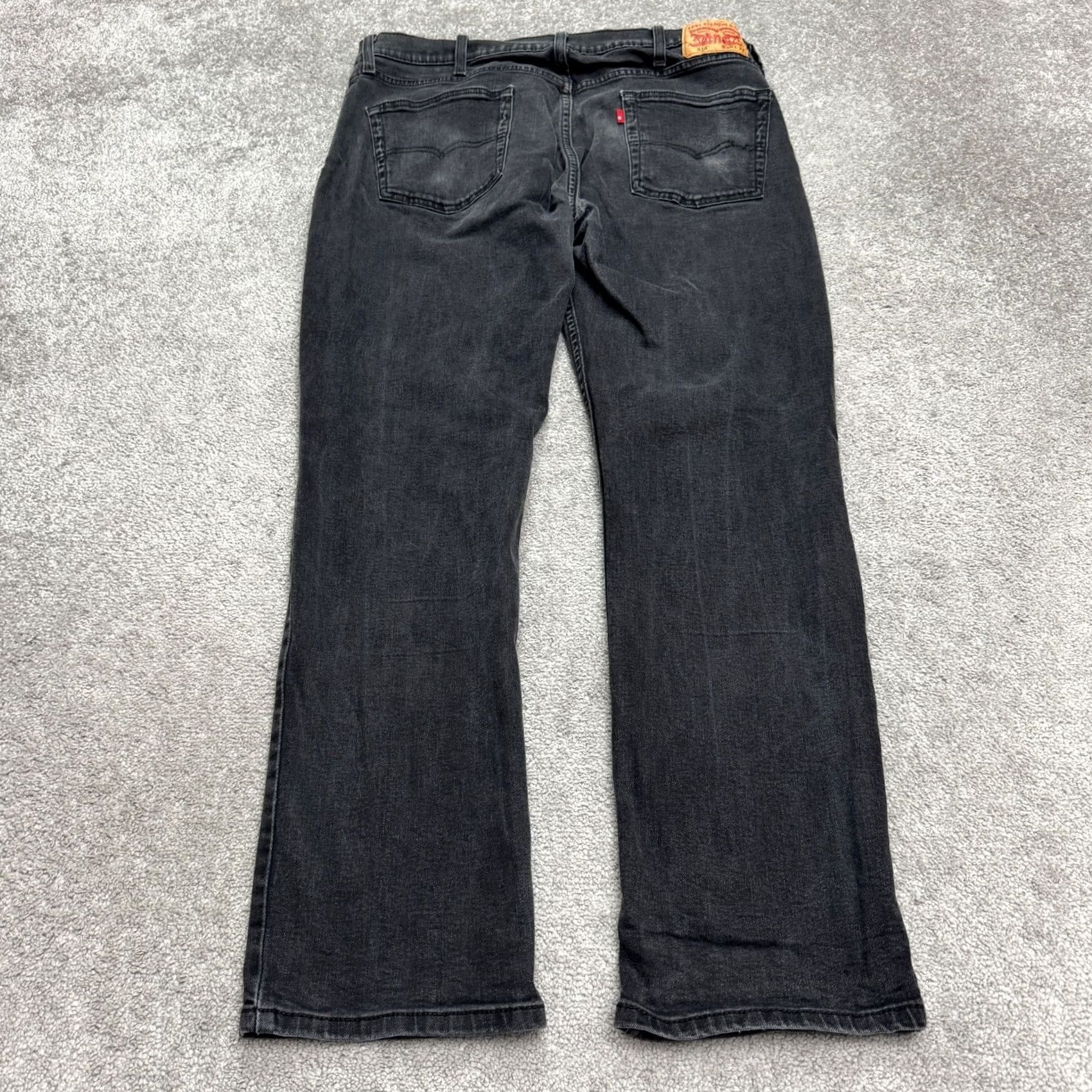 Levi's Levi's 514 Straight Leg Jeans Mens 38x32 Black Cotton Dark Wash Casual Size US 38 / EU 54 - 2 Thumbnail