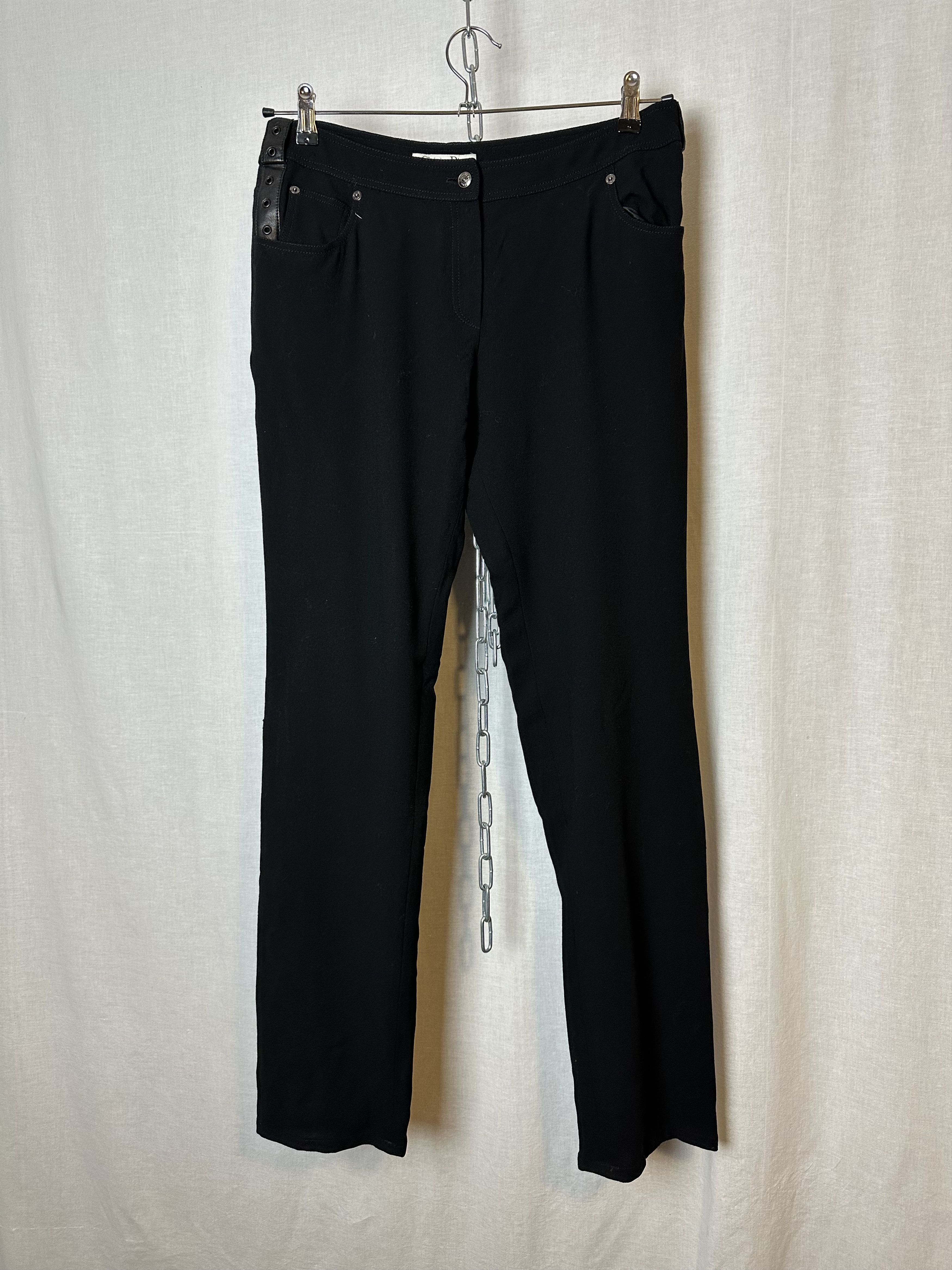image of Dior Fw2003 Strap Pant in Black, Men's (Size 31)